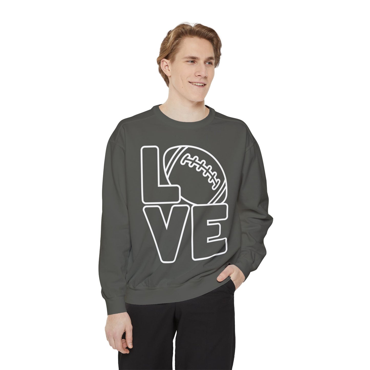 Love Football Ltrs Unisex Garment-Dyed Sweatshirt