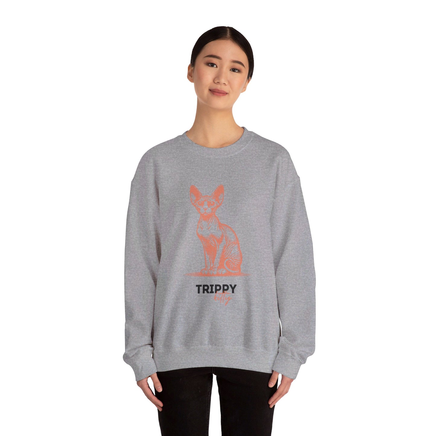 Trippy Kitty Unisex Heavy Blend™ Crewneck Sweatshirt