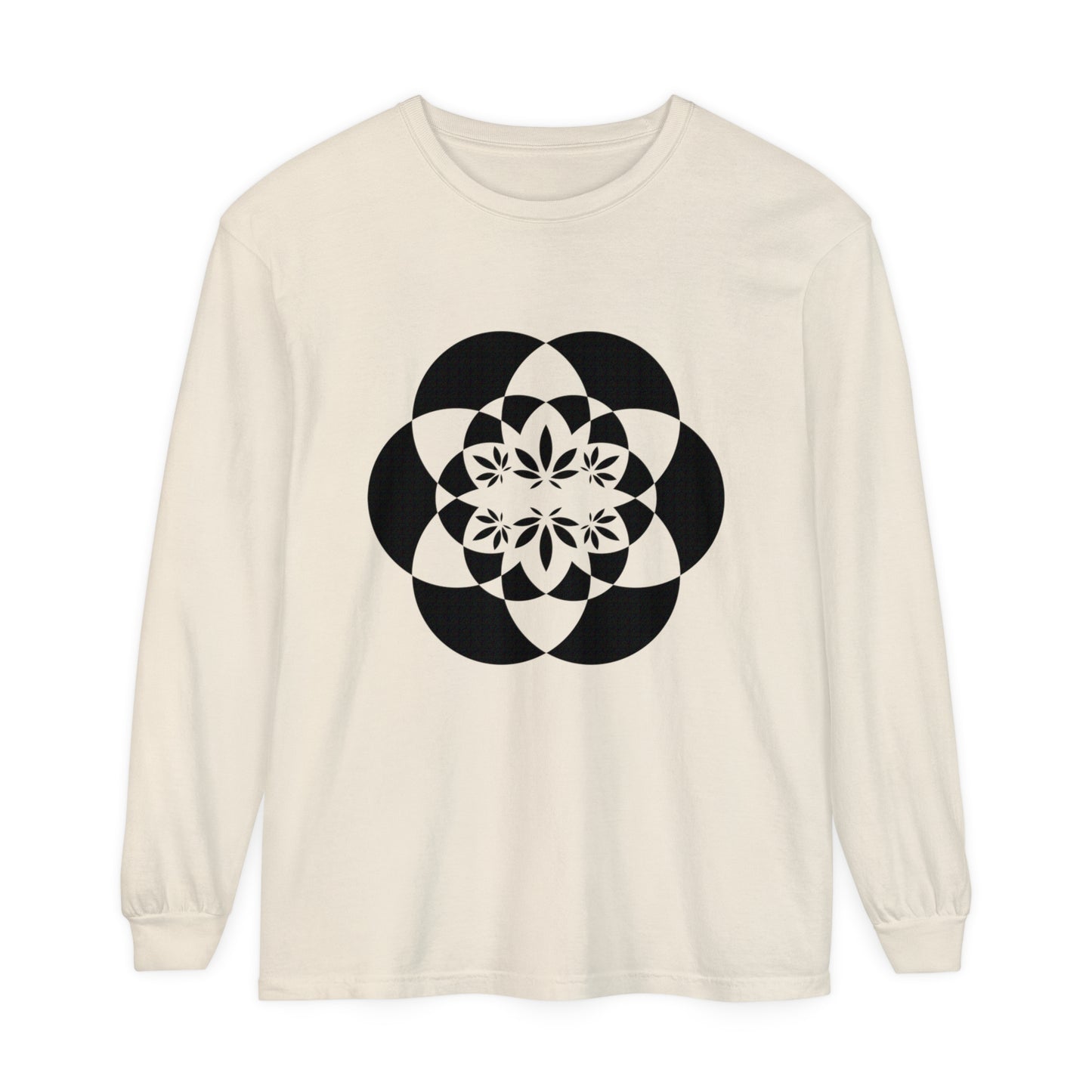 Flower for Life Unisex Garment-dyed Long Sleeve T-Shirt