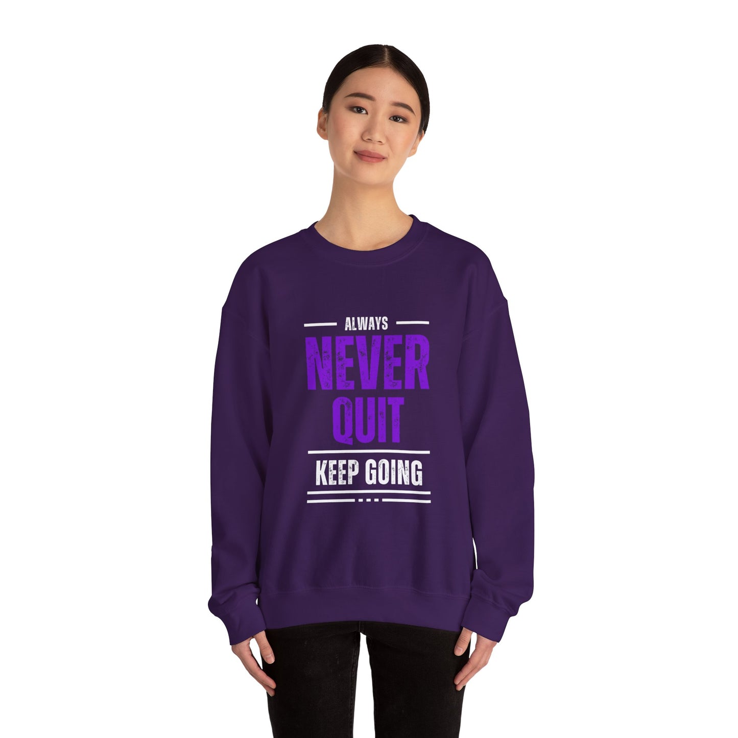 Never Quit Unisex Heavy Blend™ Crewneck Sweatshirt