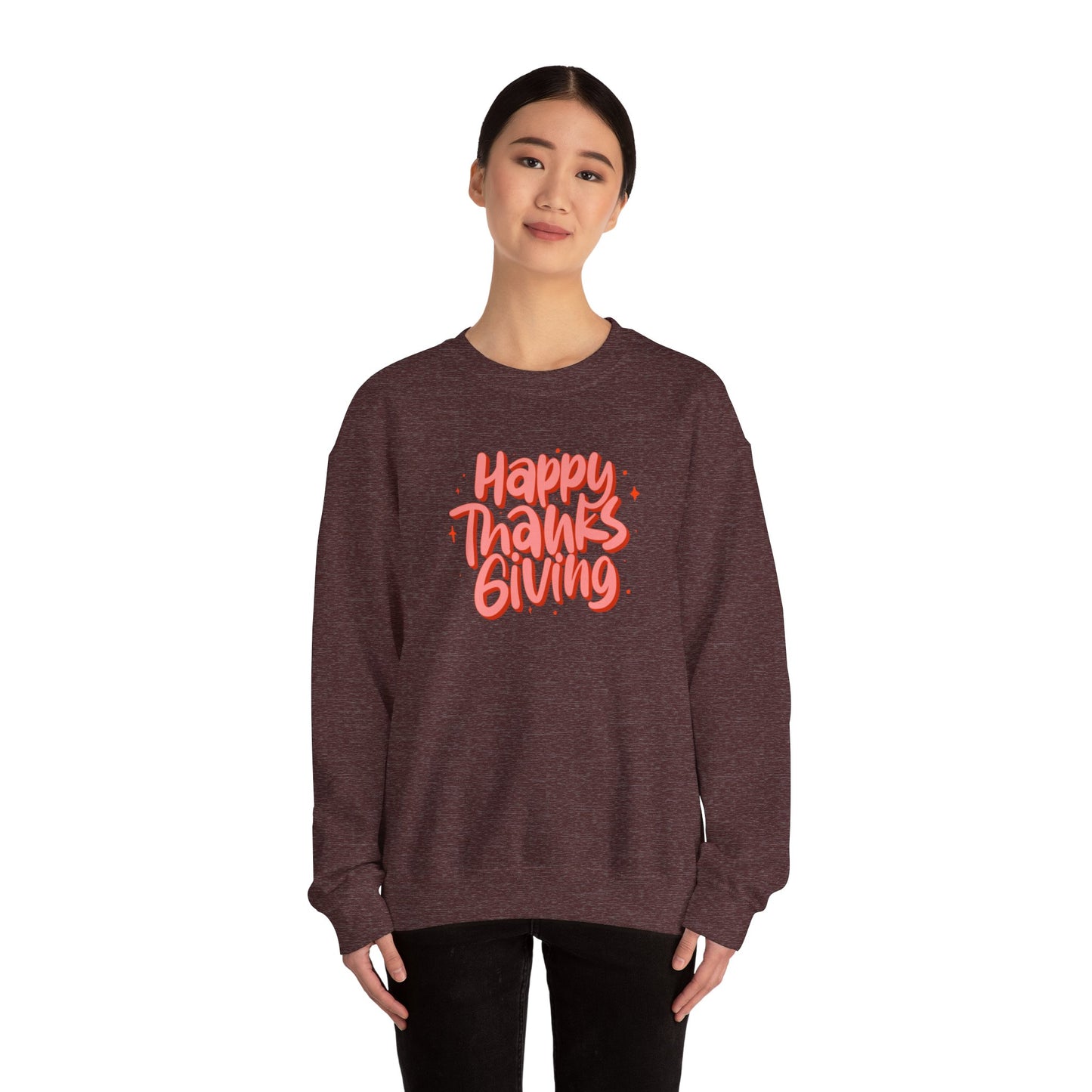 Happy Thanks Unisex Heavy Blend™ Crewneck Sweatshirt