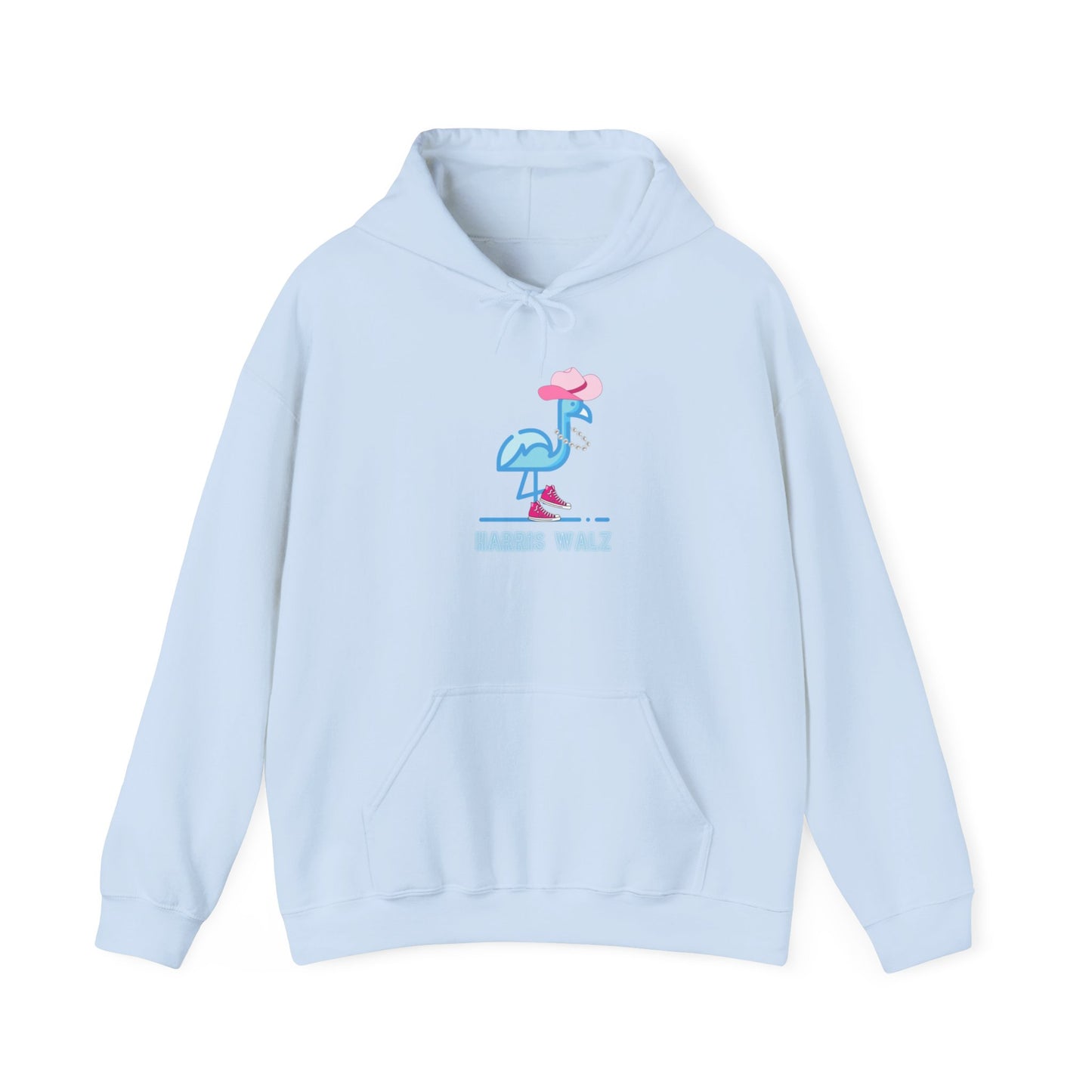 Harris Walz Blue Flamingo Unisex Heavy Blend™ Hooded Sweatshirt