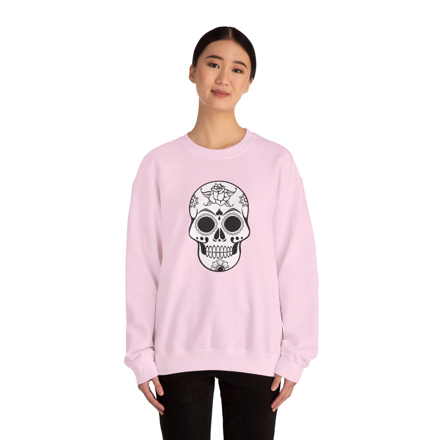 BW Skull Unisex Heavy Blend™ Crewneck Sweatshirt