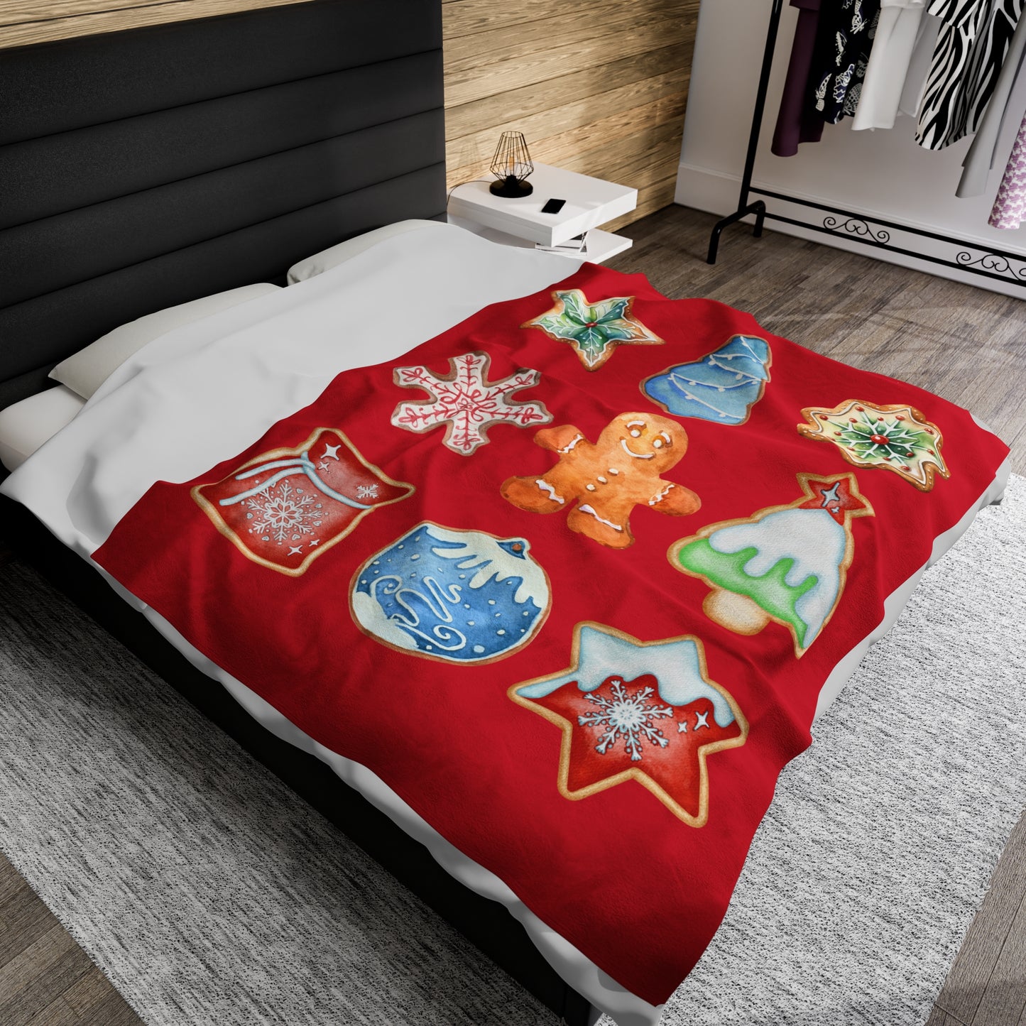 Iced Christmas Velveteen Plush Blanket