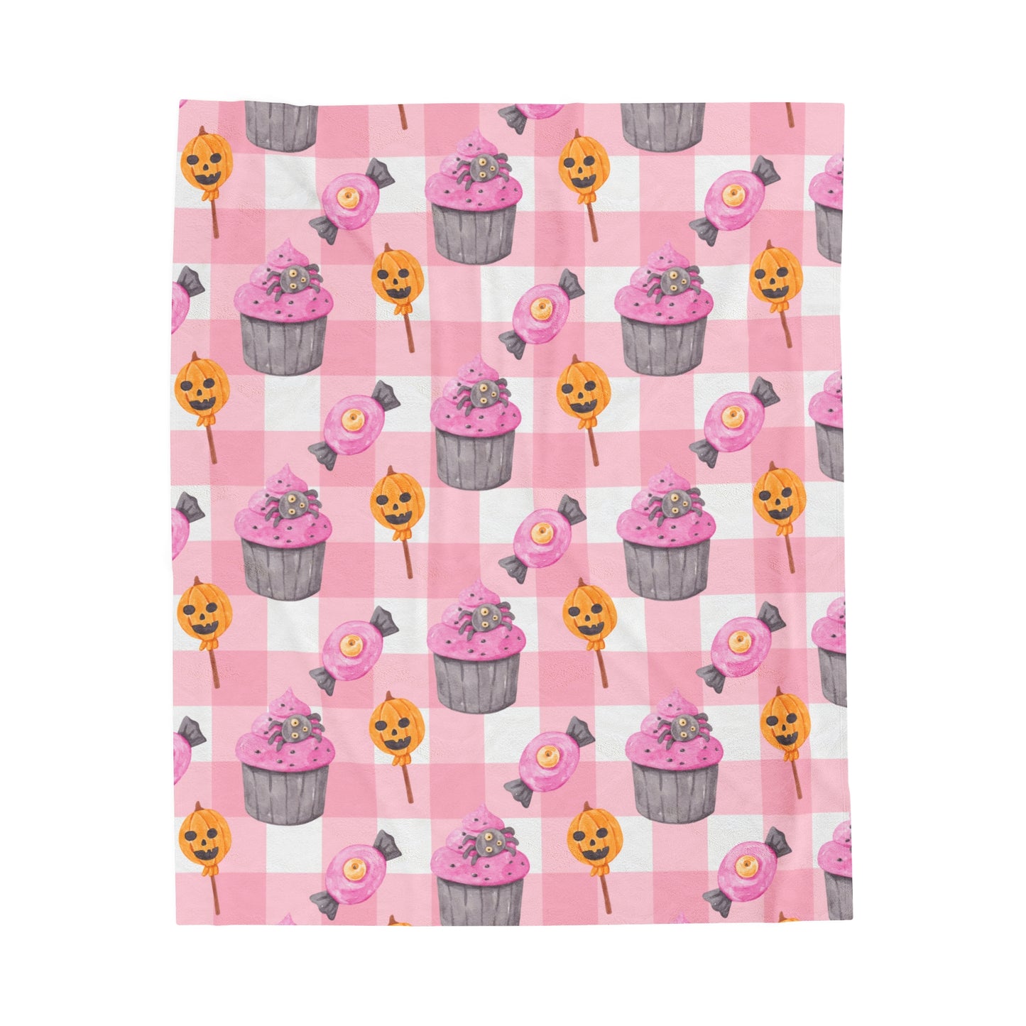 Halloween Cupcakes Velveteen Plush Blanket