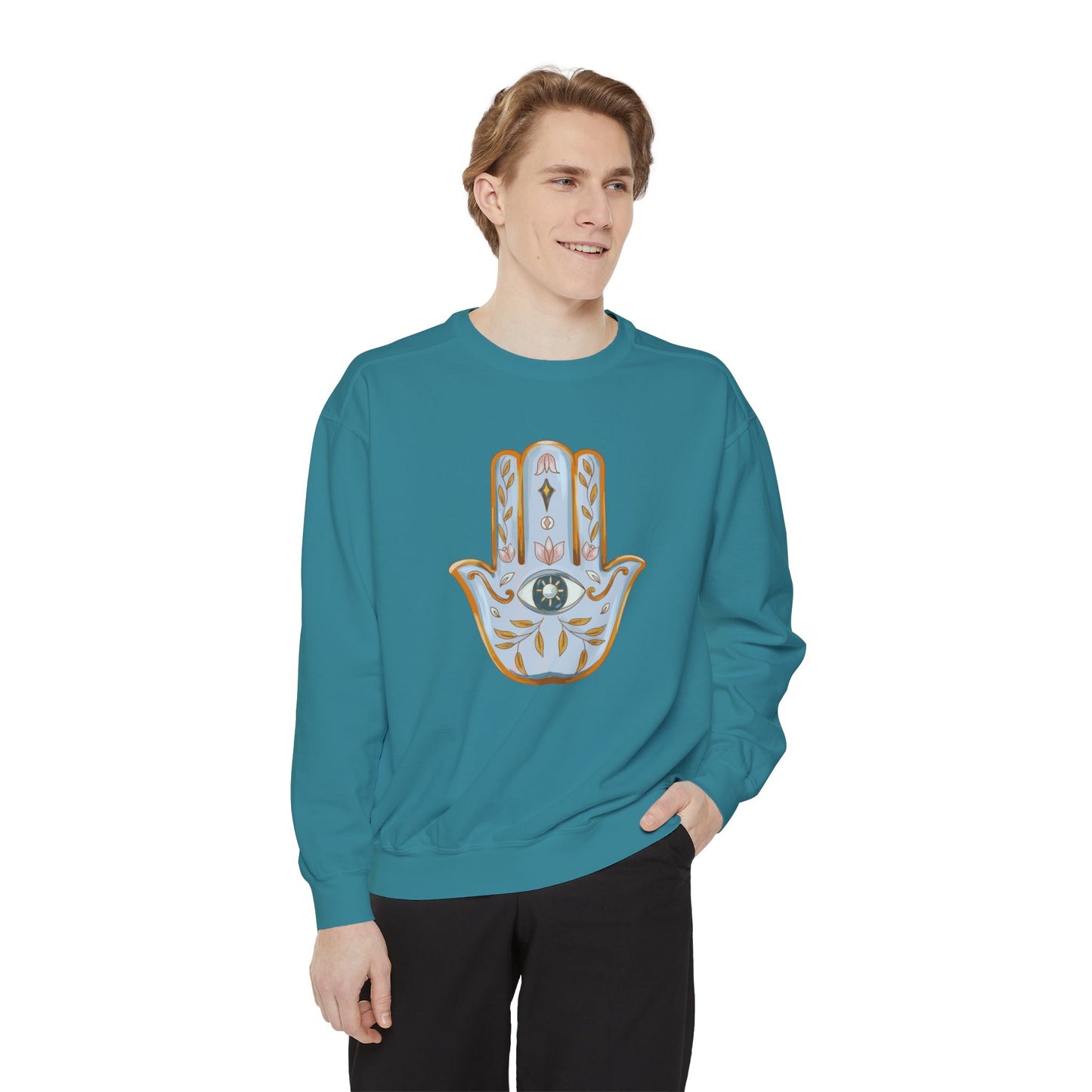 Hamsa Unisex Garment-Dyed Sweatshirt