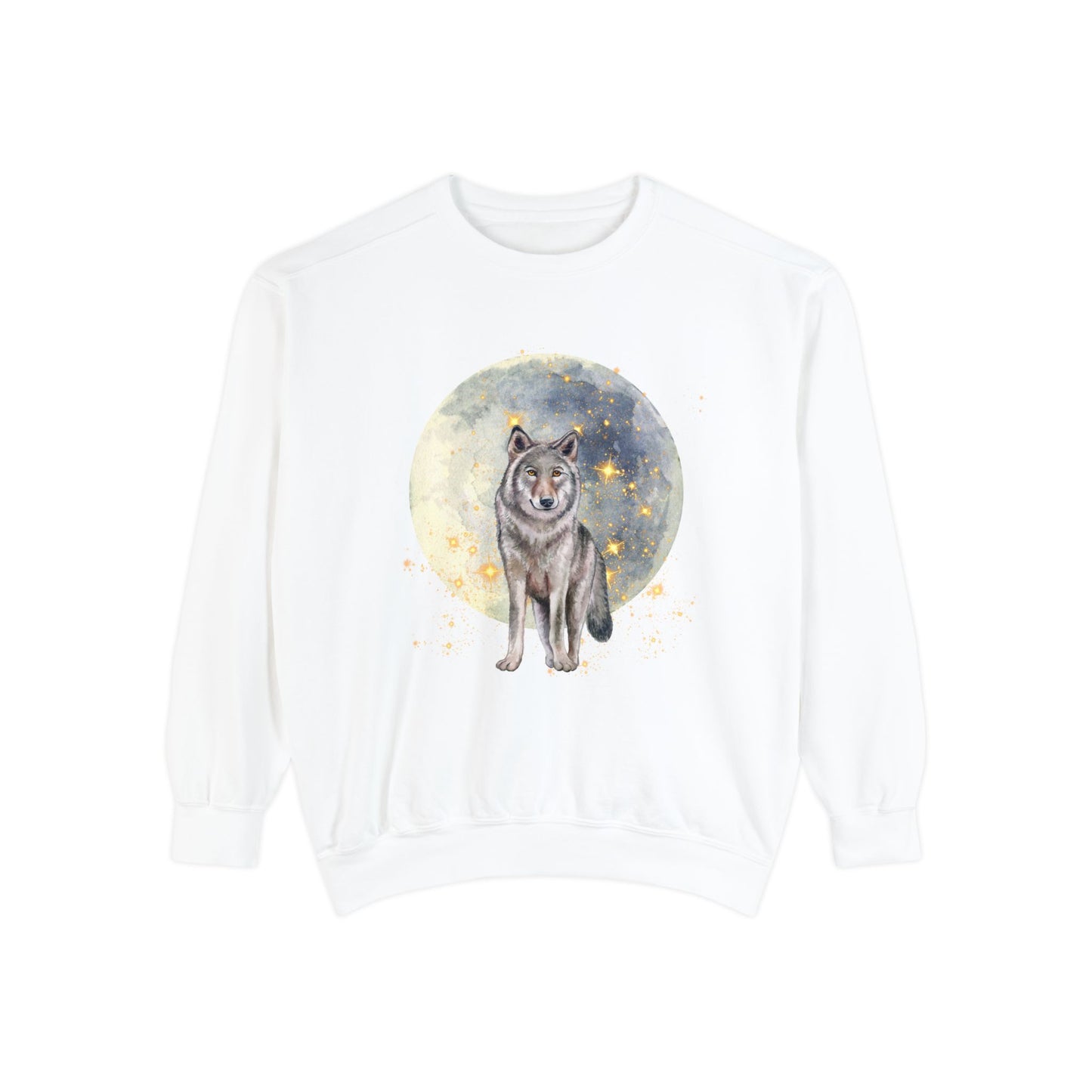 Wolf Moon Unisex Garment-Dyed Sweatshirt