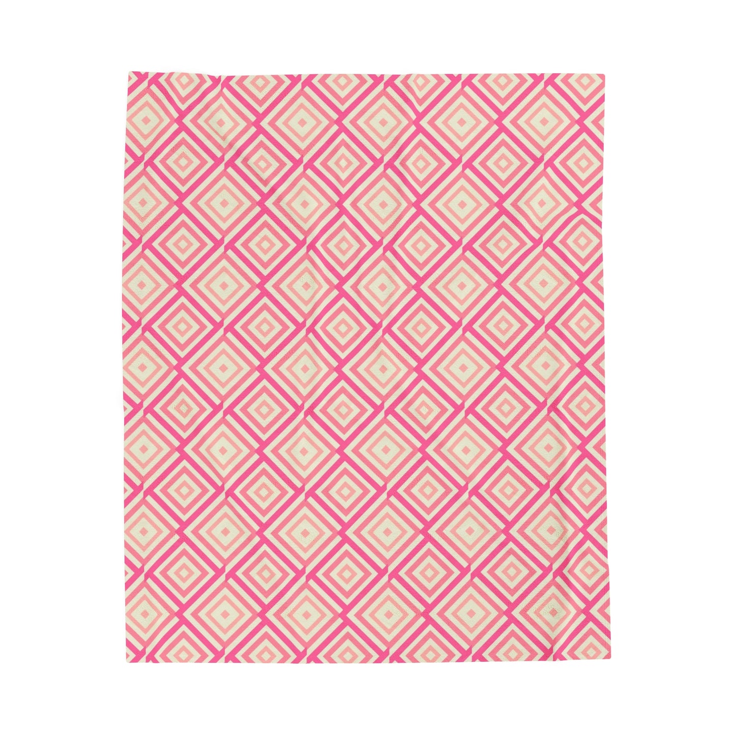 Pink Diamonds Velveteen Plush Blanket