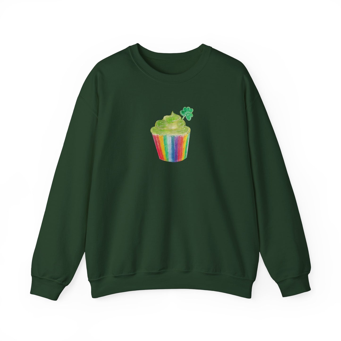 Rainbow Cupcake St Patrick’s Unisex Heavy Blend™ Crewneck Sweatshirt