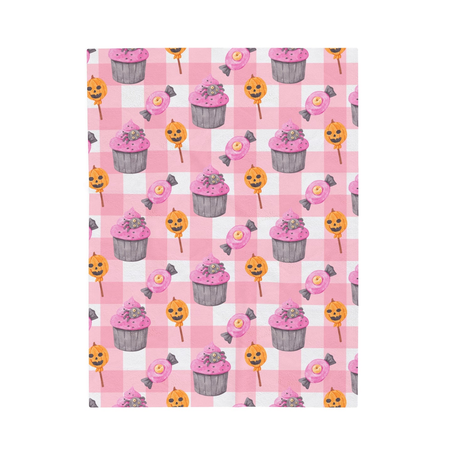 Halloween Cupcakes Velveteen Plush Blanket