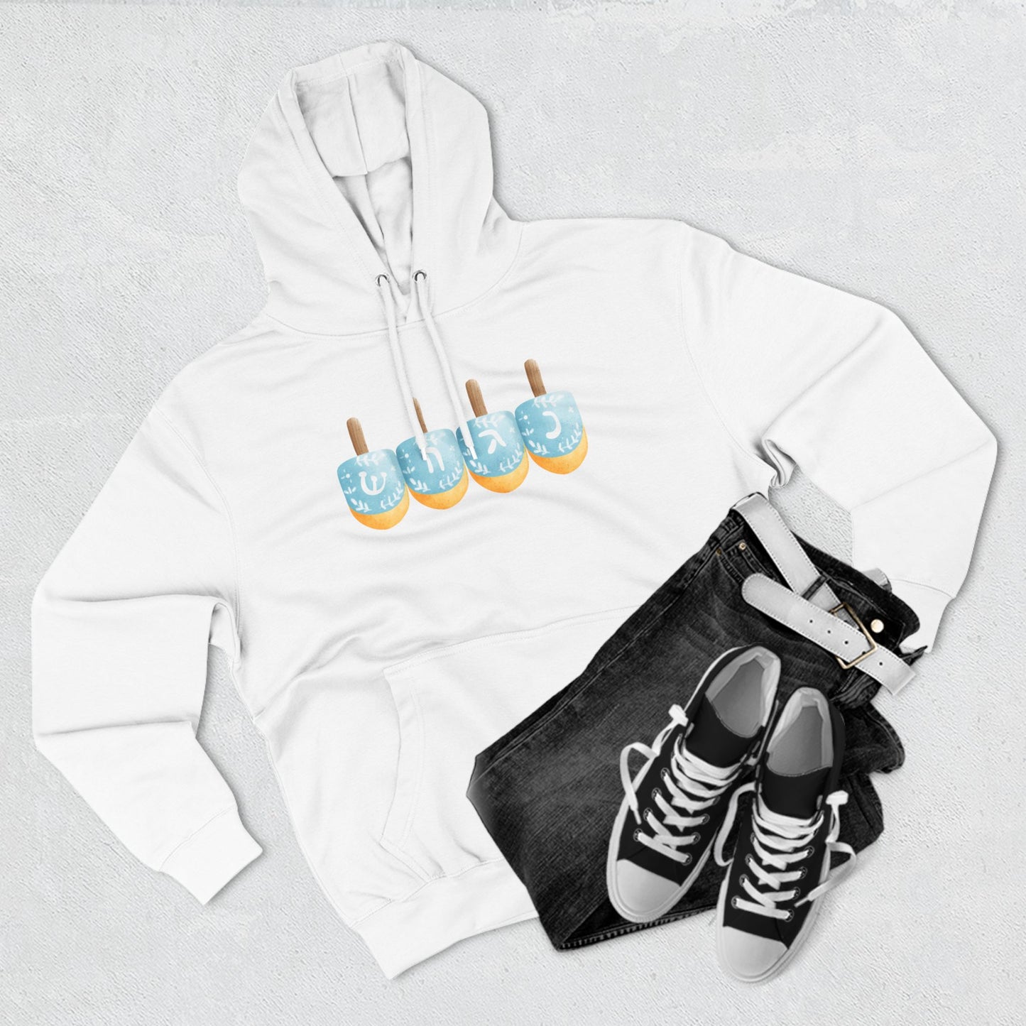 Dreidel Three-Panel Fleece Hoodie