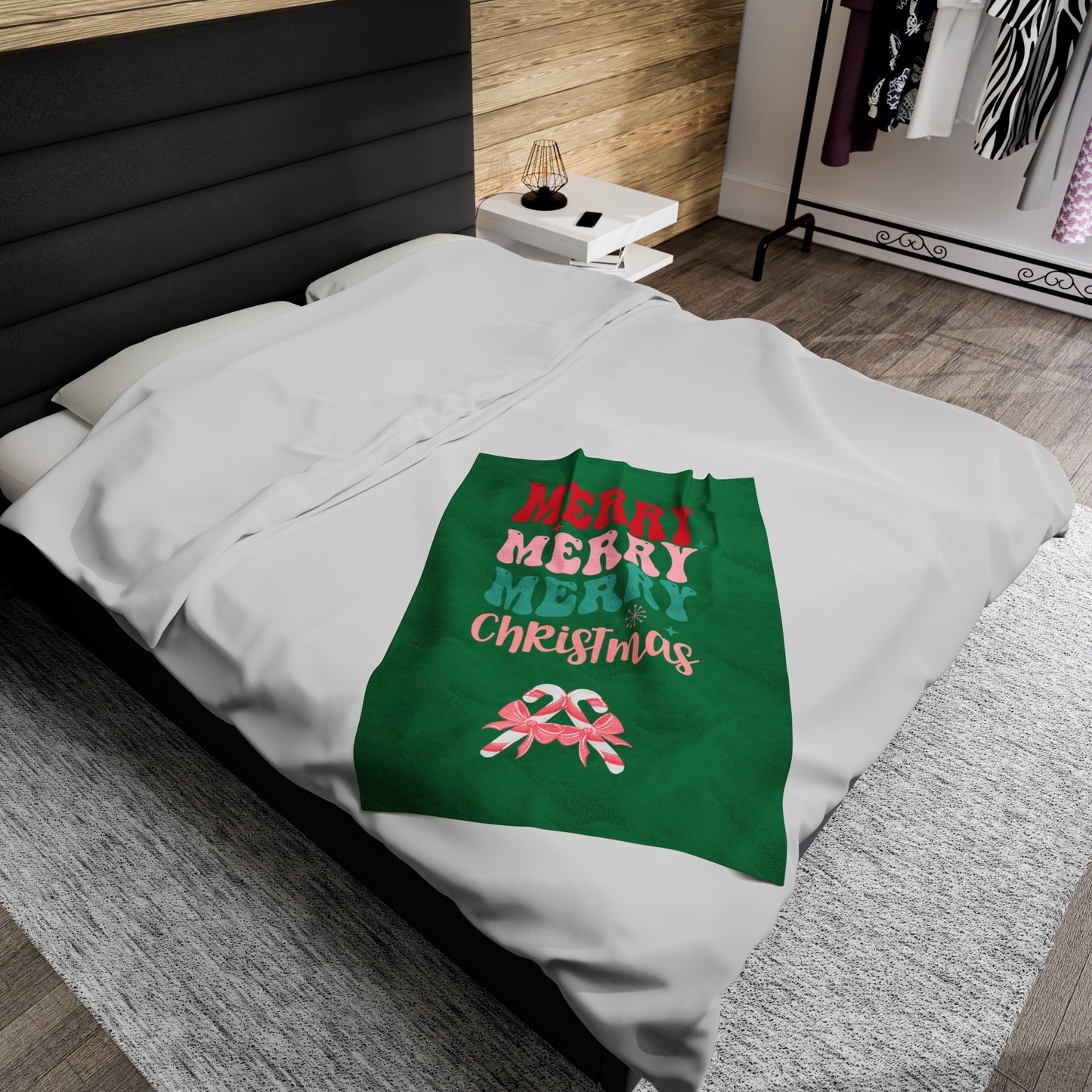 Merry Merry Velveteen Plush Blanket