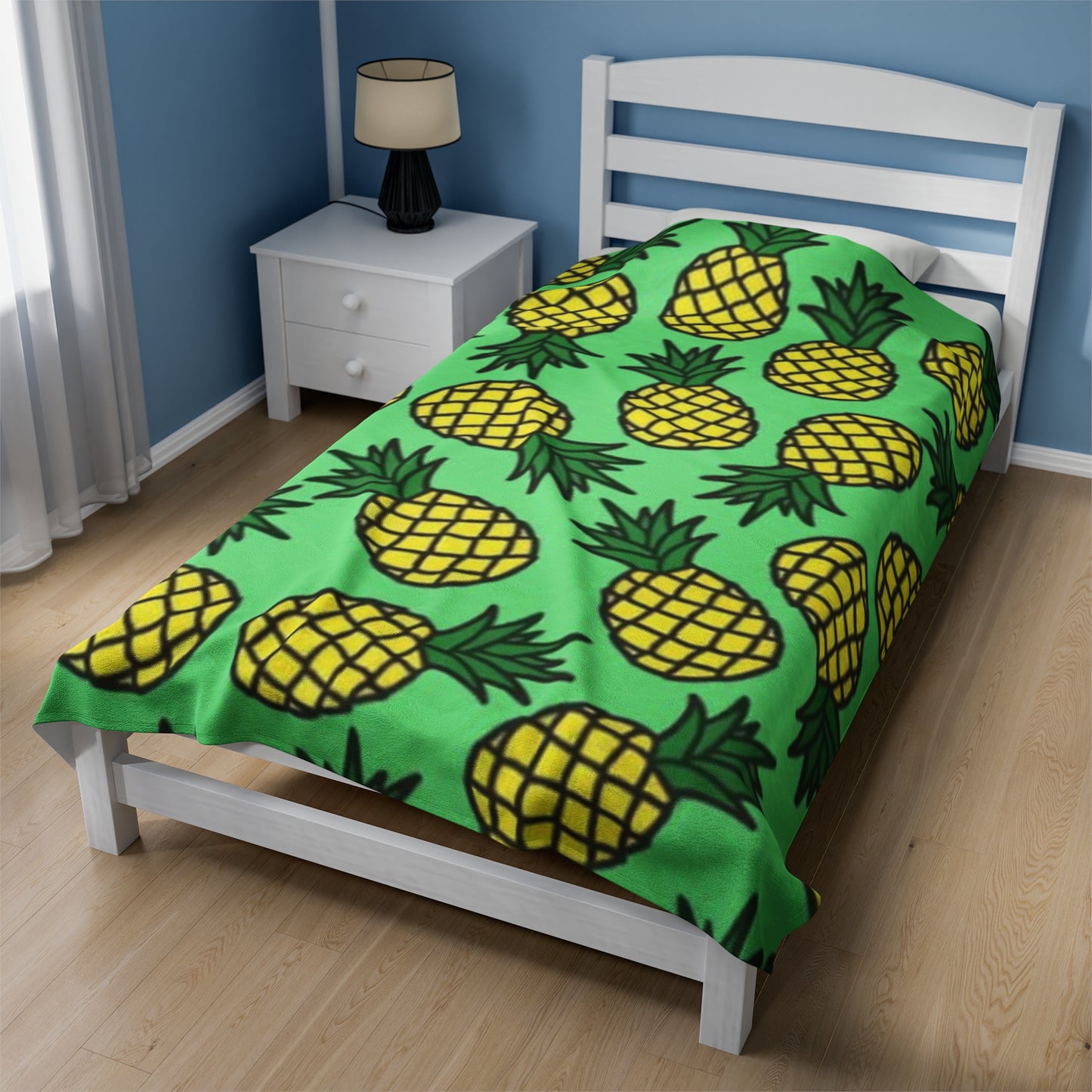 Pineapples! Velveteen Plush Blanket