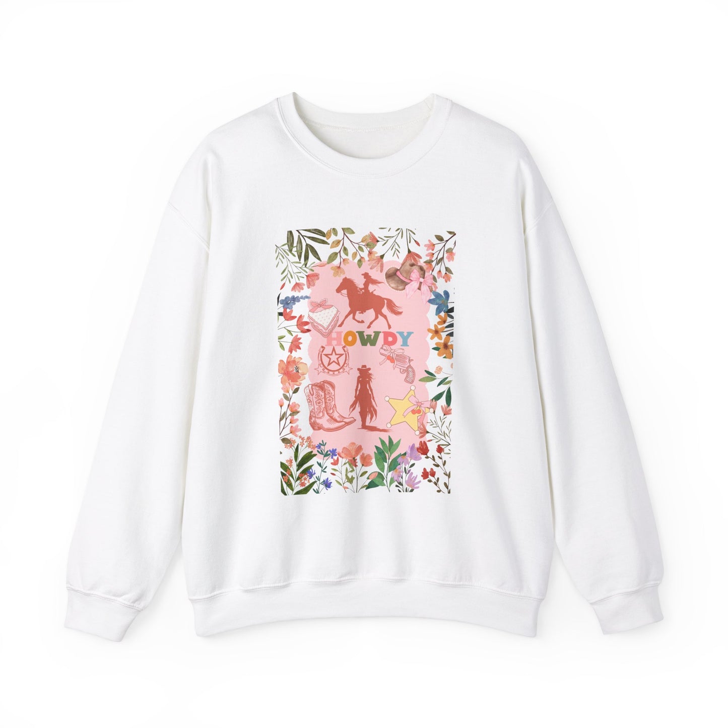 Howdy Floral Unisex Heavy Blend™ Crewneck Sweatshirt