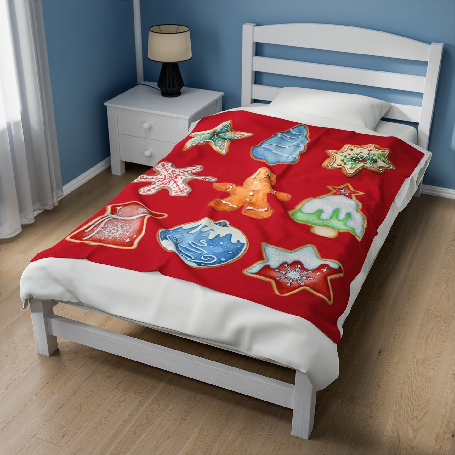 Iced Christmas Velveteen Plush Blanket