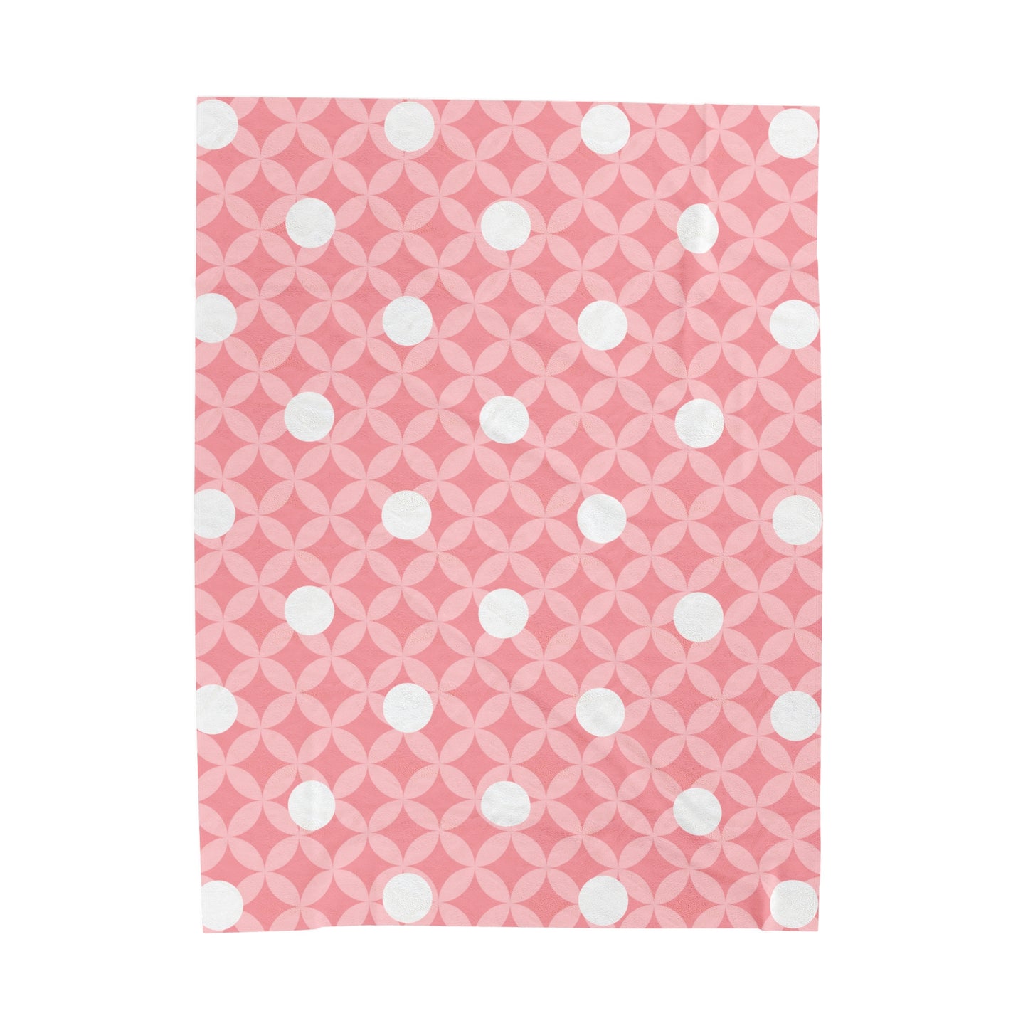 Pink Dots Velveteen Plush Blanket