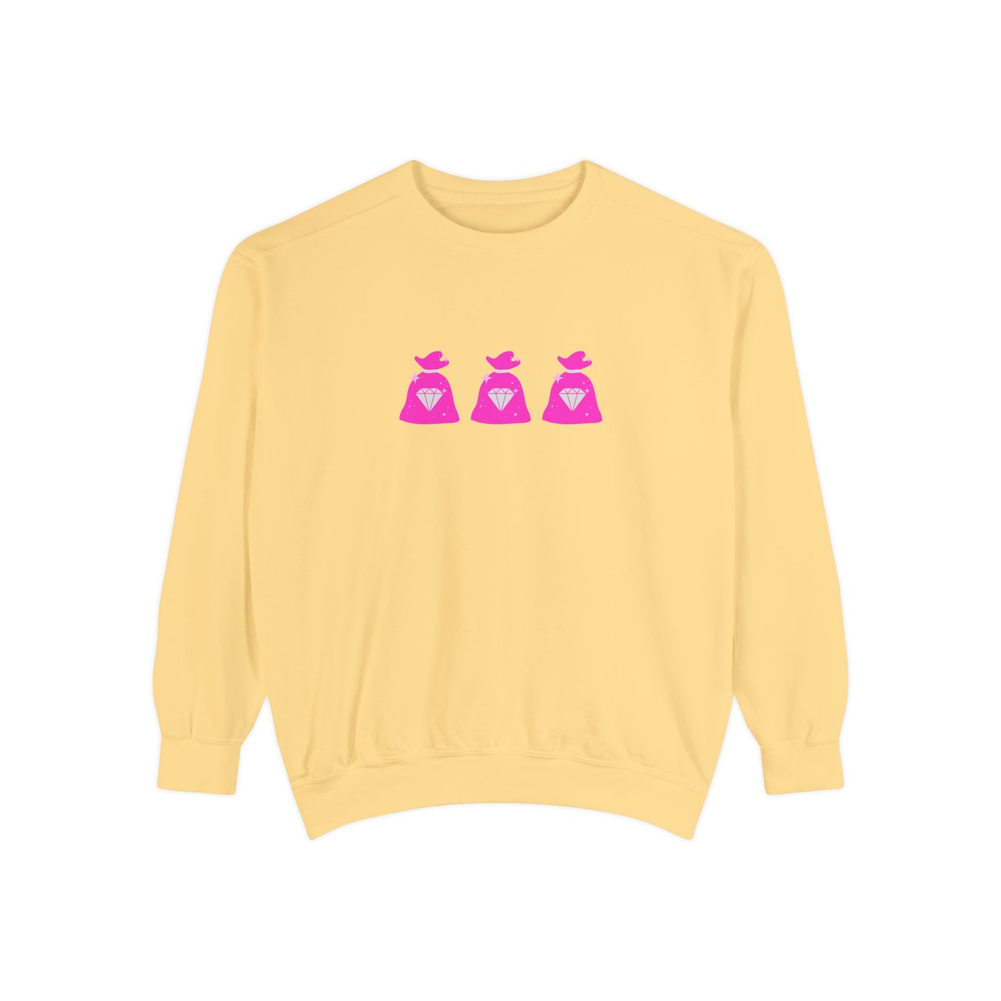 Pink Money Bags Unisex Garment-Dyed Sweatshirt