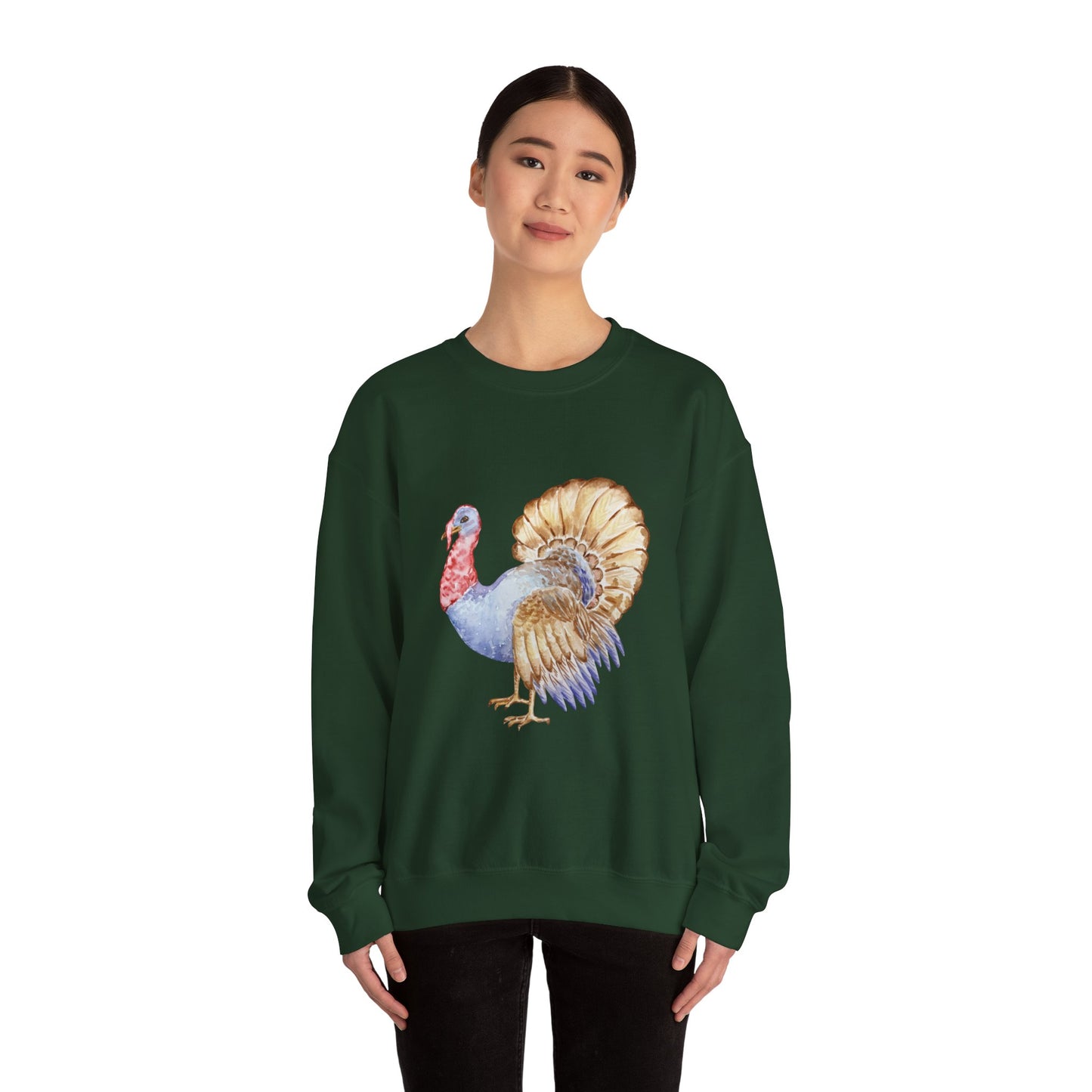 Watercolor Turkey Unisex Heavy Blend™ Crewneck Sweatshirt