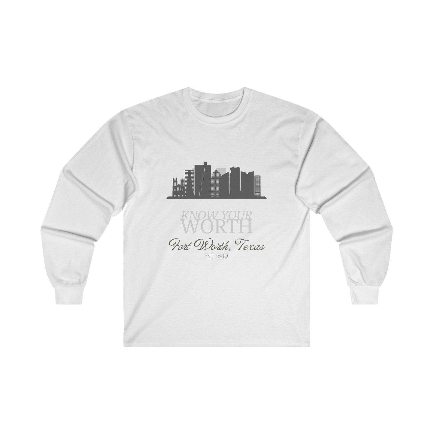 Know Worth BW FTW Unisex Ultra Cotton Long Sleeve Tee