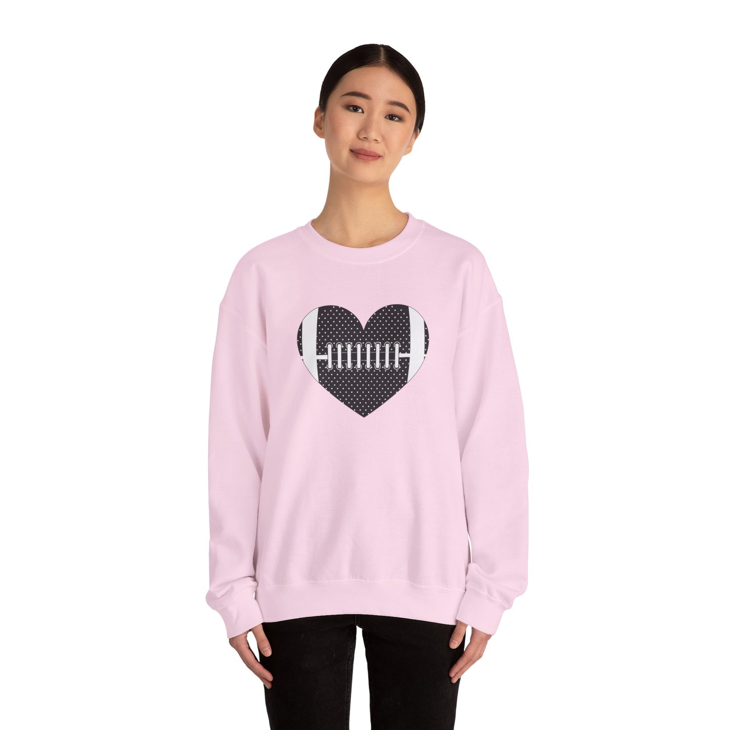 Football Heart Unisex Heavy Blend™ Crewneck Sweatshirt