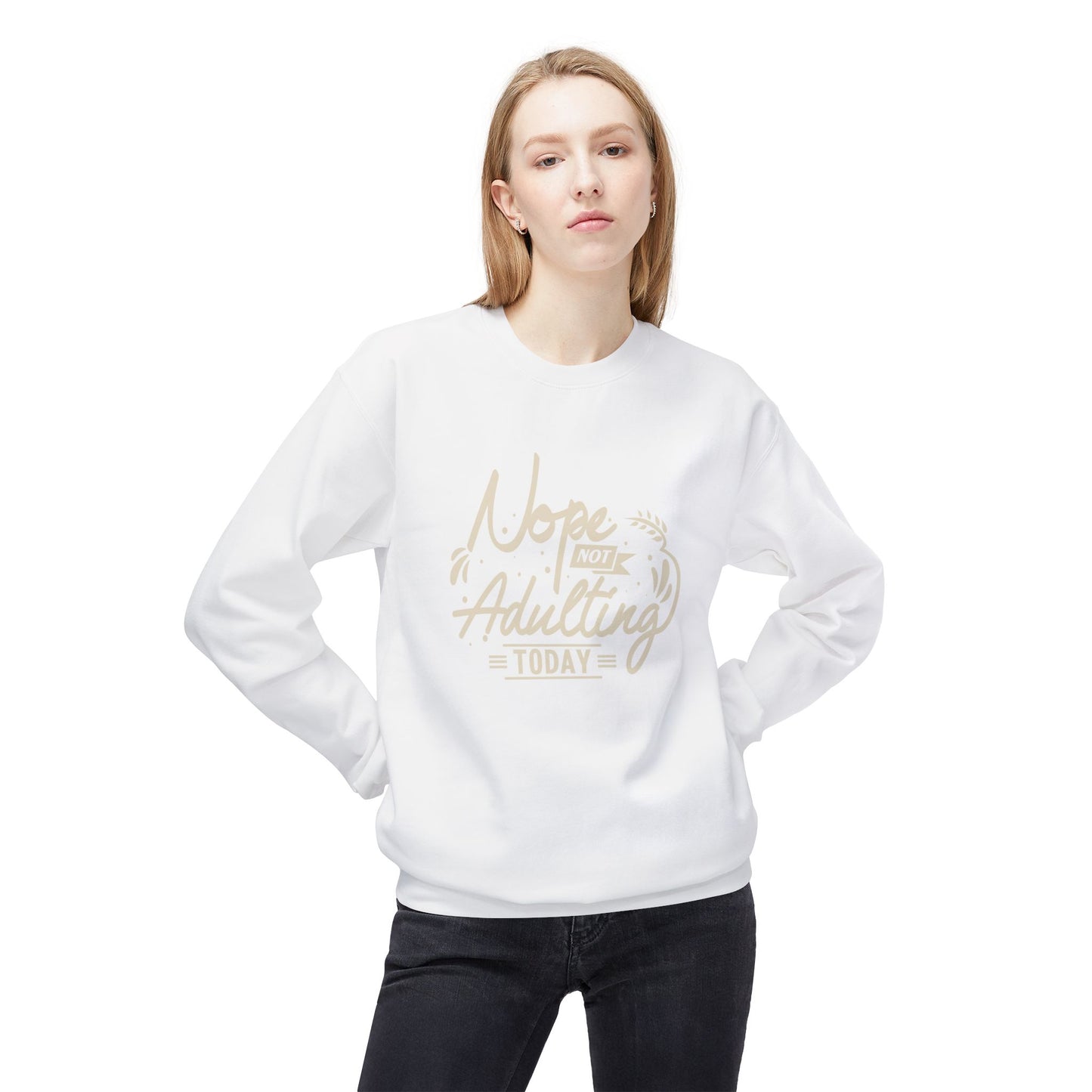 Not Adulting Unisex Midweight Softstyle Fleece Crewneck Sweatshirt