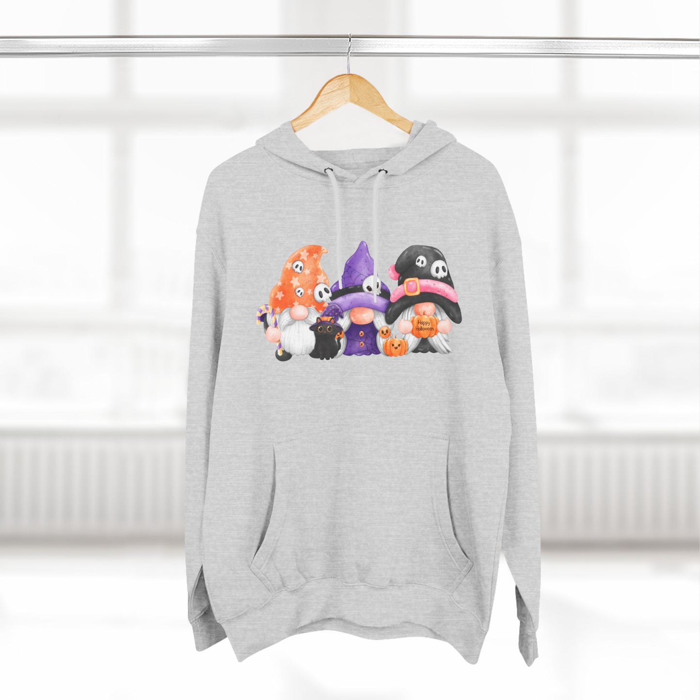 Hallow Gnomies Three-Panel Fleece Hoodie