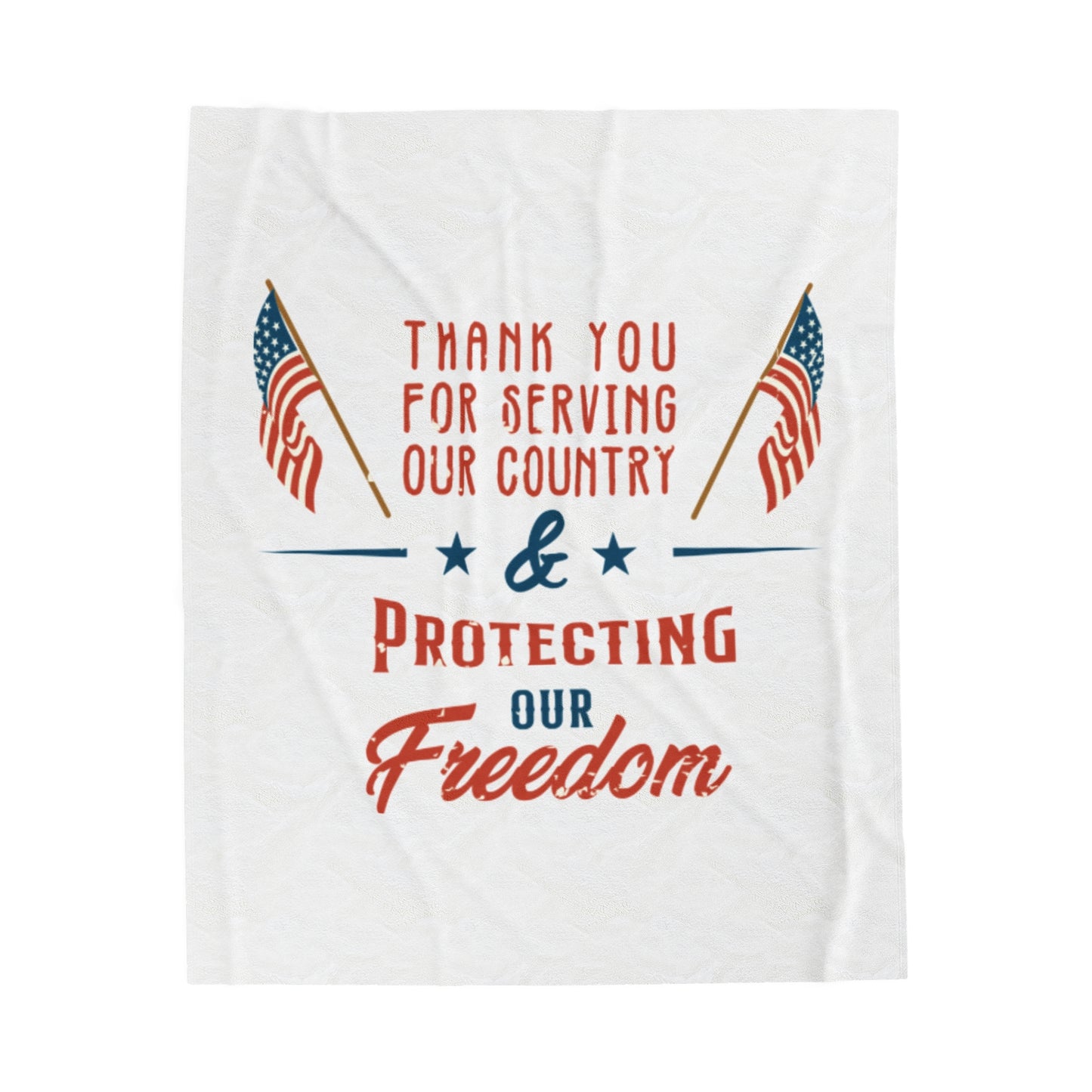 Thank You Veterans Velveteen Plush Blanket