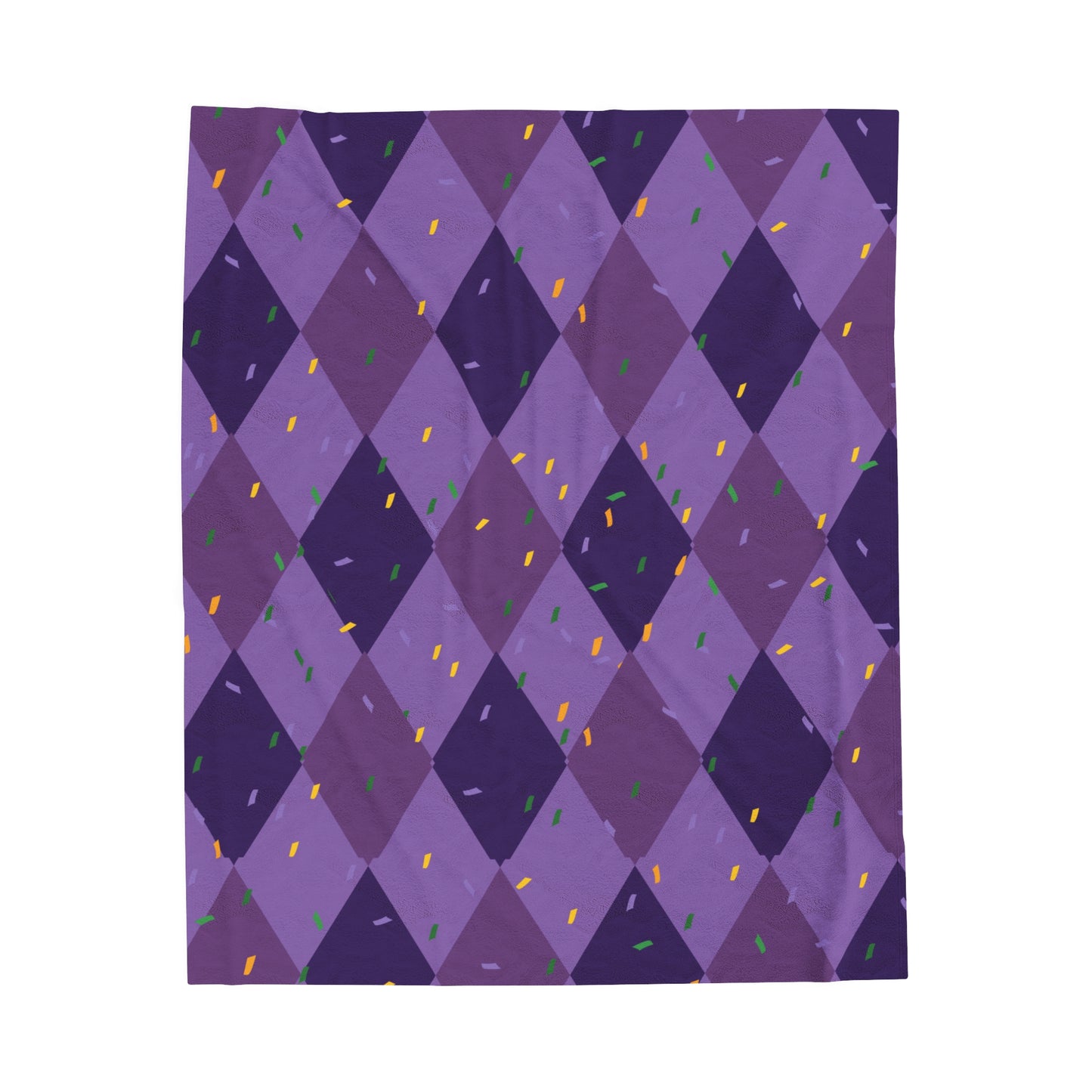 Mardi Gras Velveteen Plush Blanket