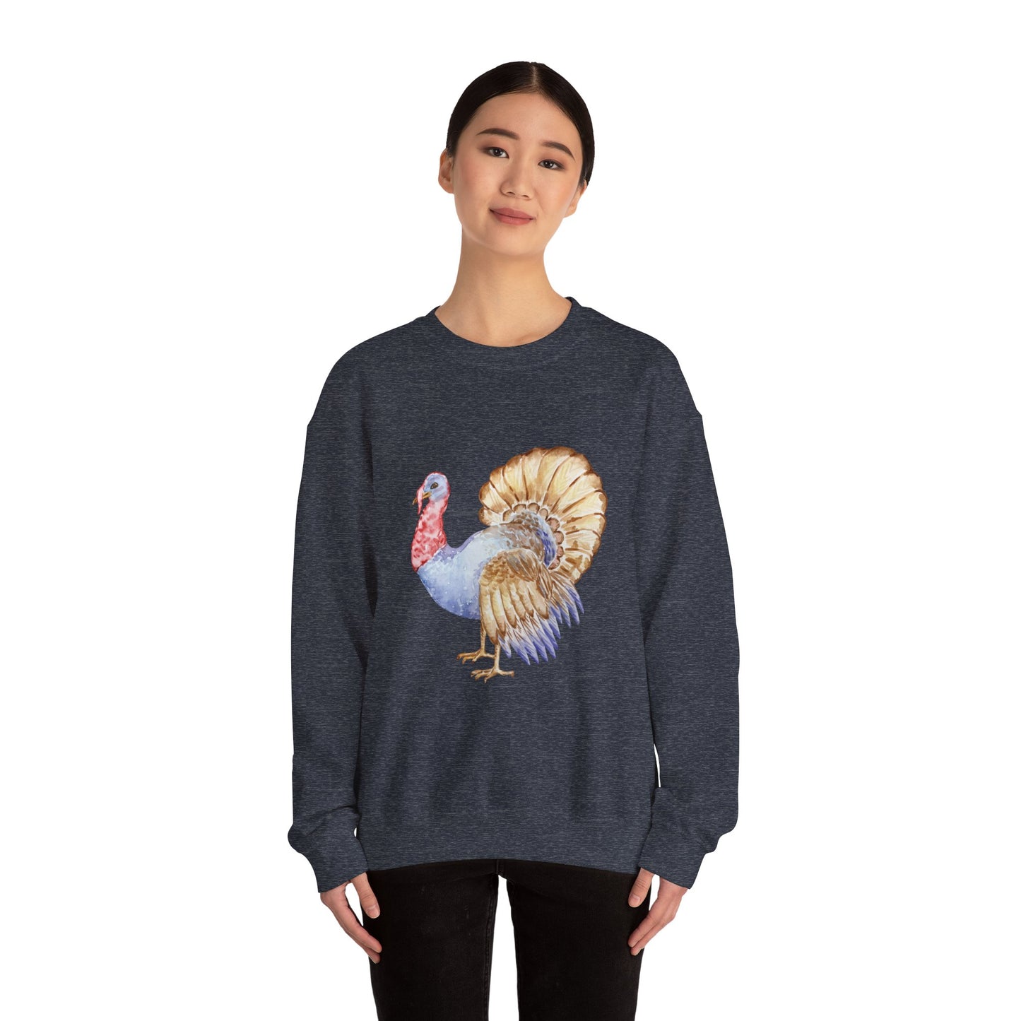 Watercolor Turkey Unisex Heavy Blend™ Crewneck Sweatshirt