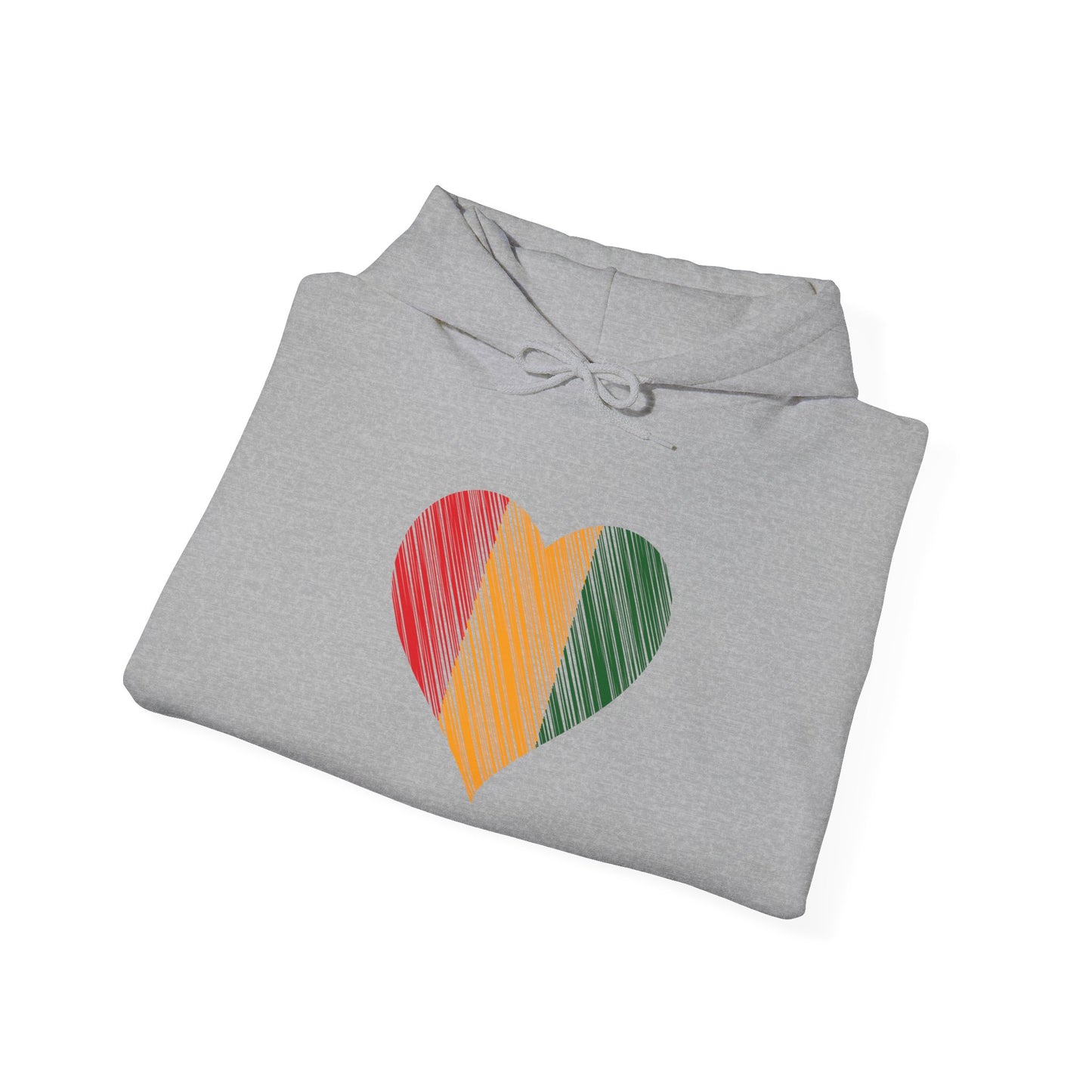 Rasta Heart Unisex Heavy Blend™ Hooded Sweatshirt