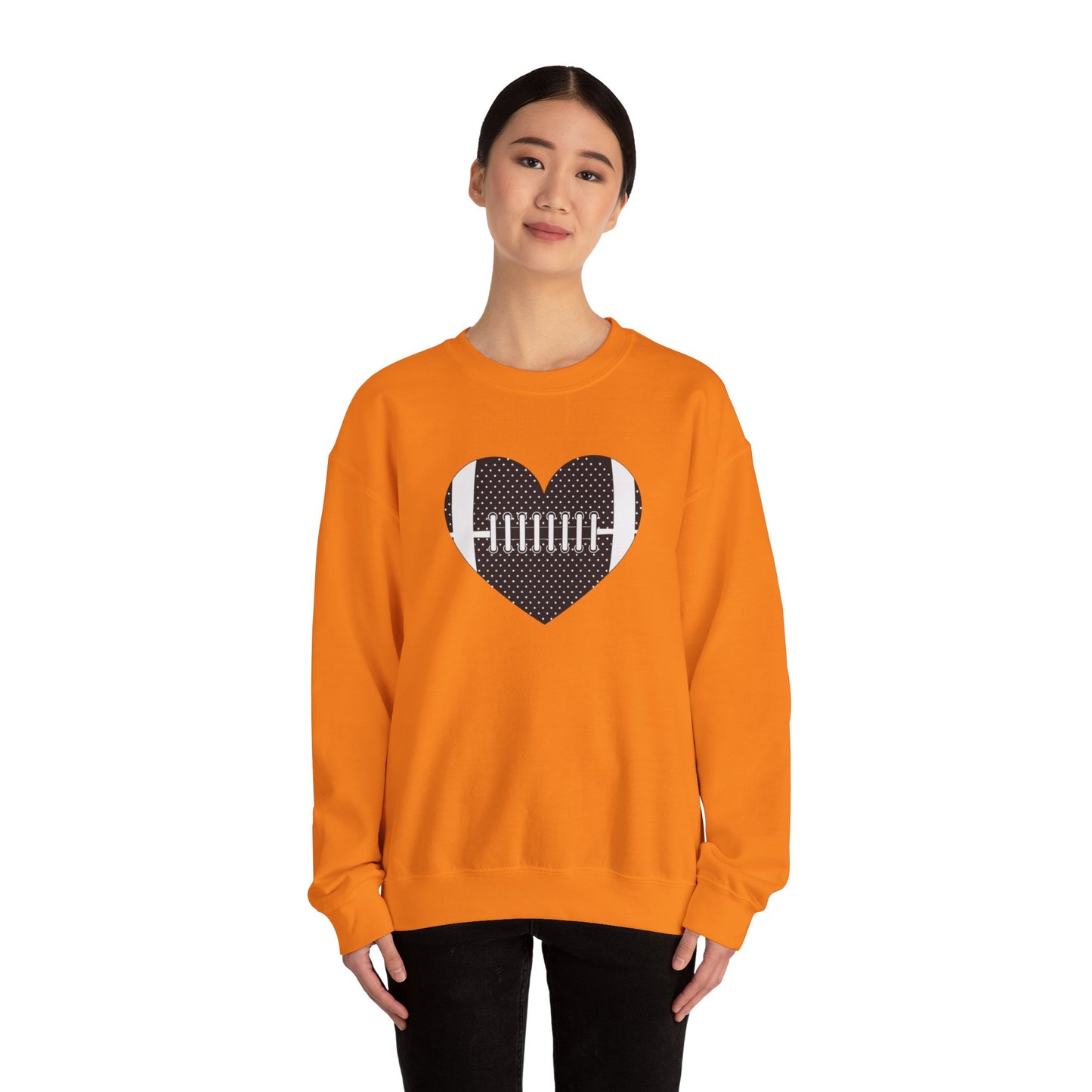 Football Heart Unisex Heavy Blend™ Crewneck Sweatshirt