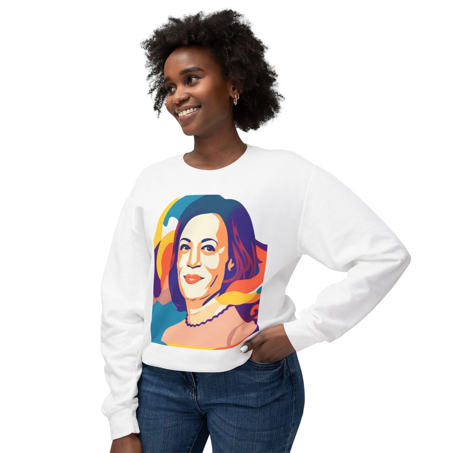 Kamala Unisex Lightweight Crewneck Sweatshirt