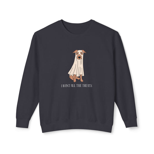 All the Treats Halloween Unisex Lightweight Crewneck Sweatshirt