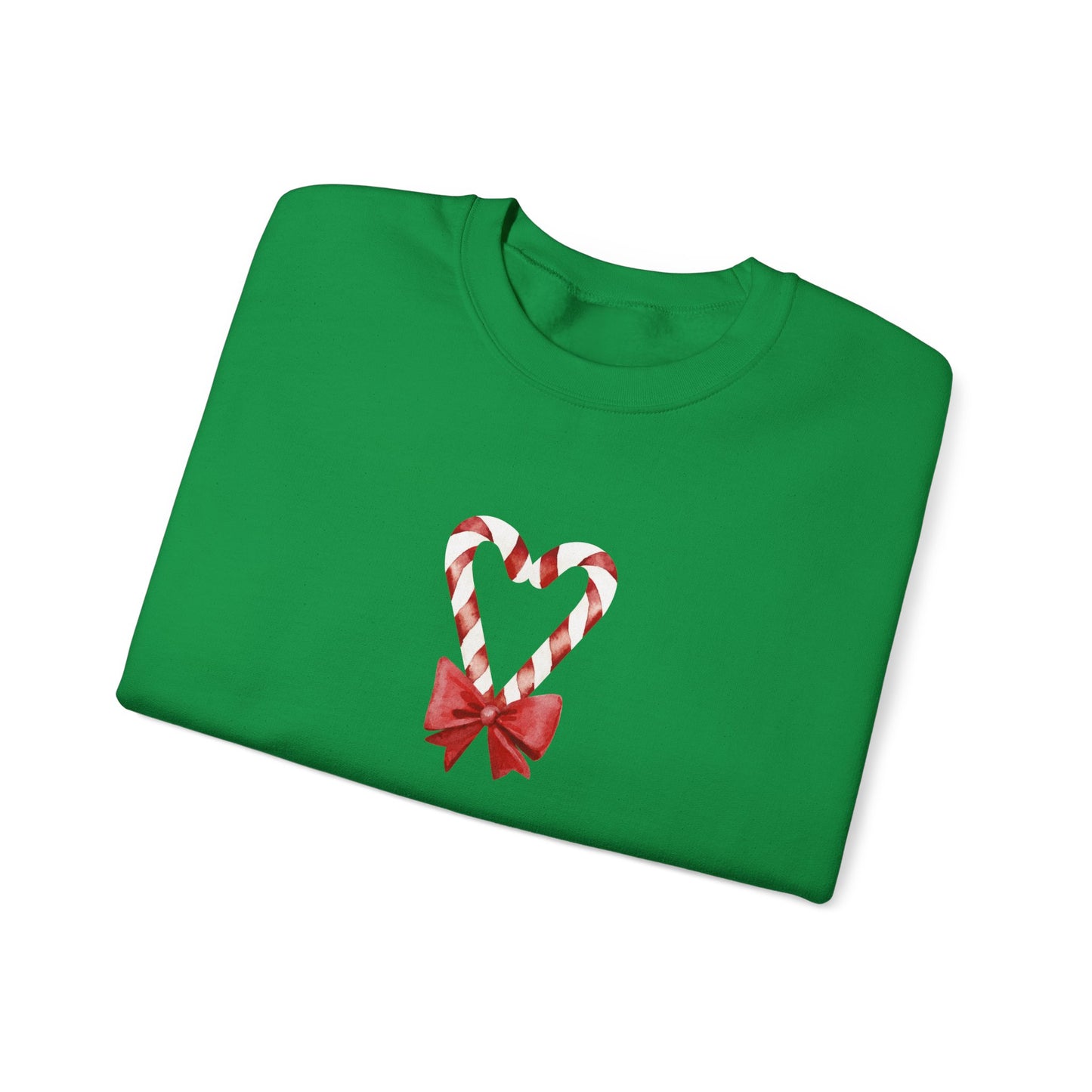 Candy Cane Heart Christmas Unisex Heavy Blend™ Crewneck Sweatshirt