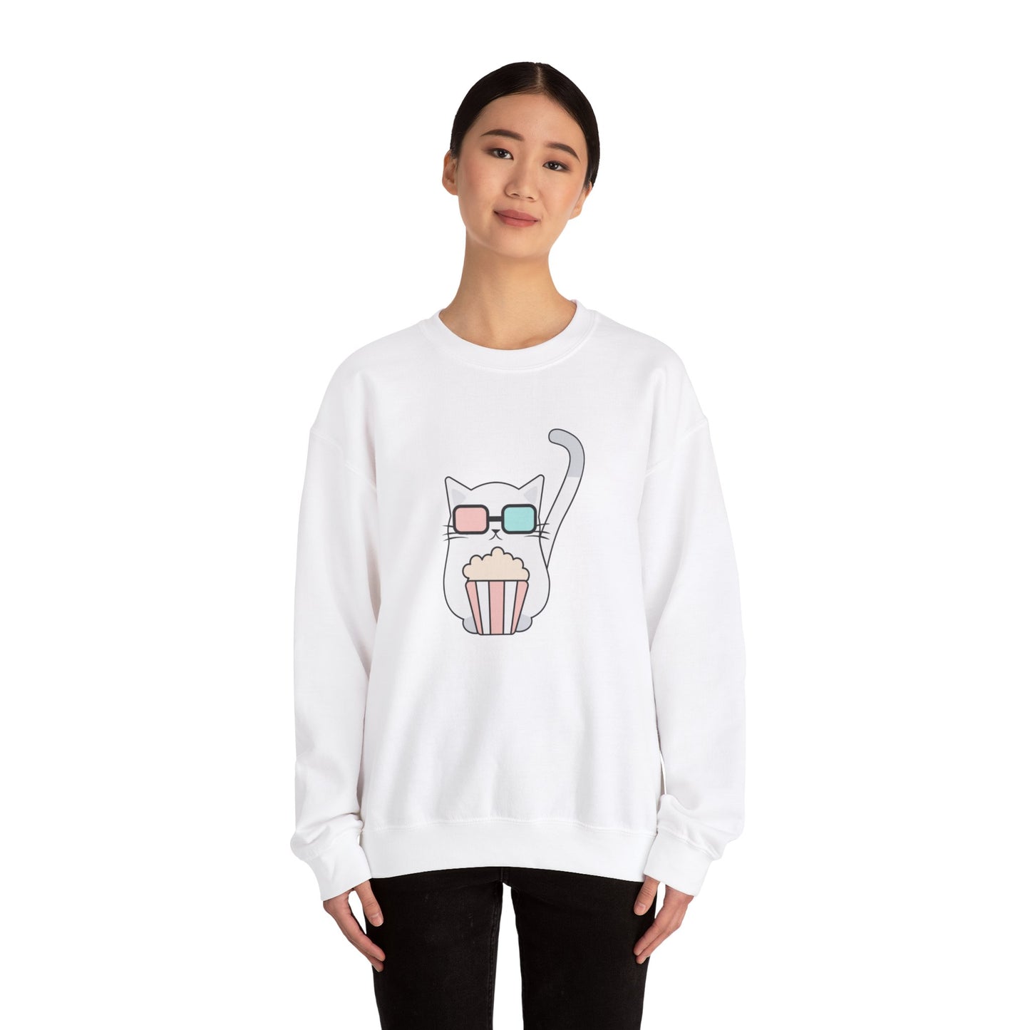 Movie Cat Unisex Heavy Blend™ Crewneck Sweatshirt