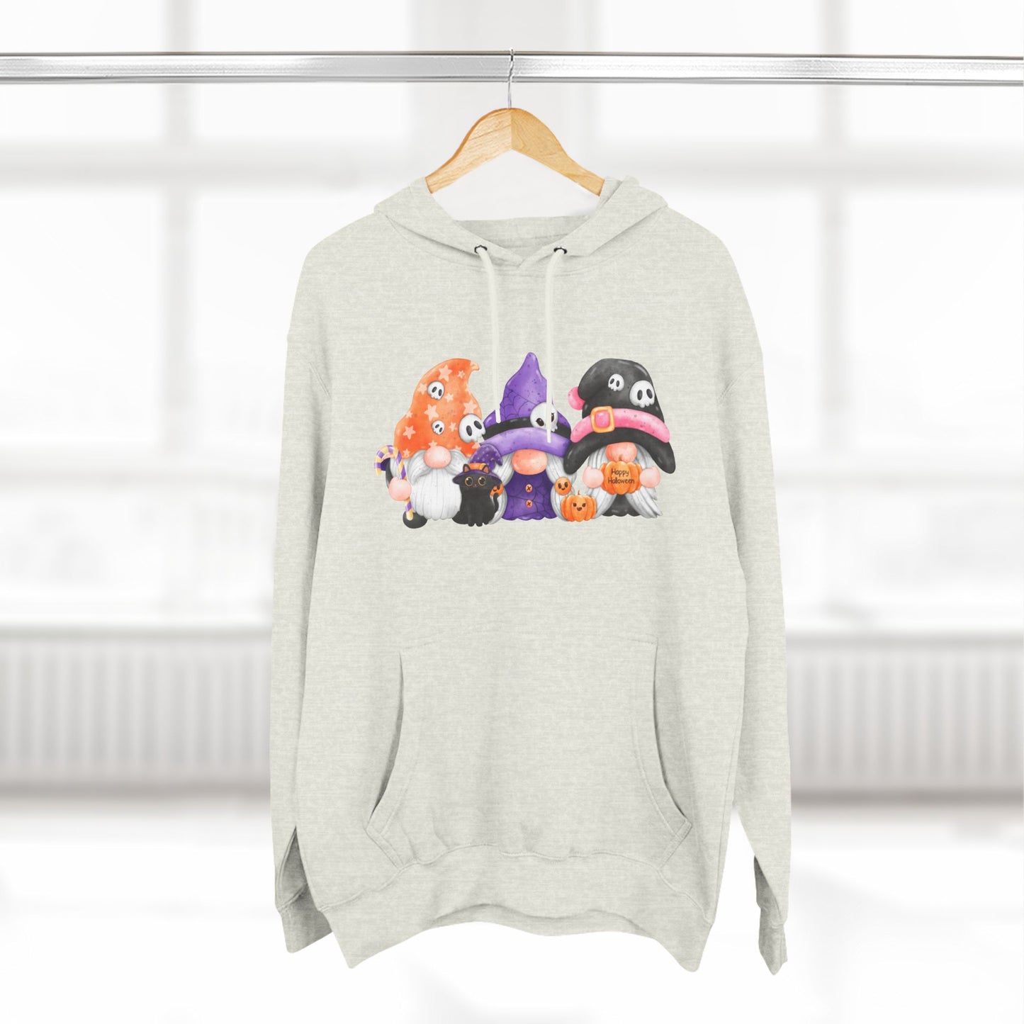 Hallow Gnomies Three-Panel Fleece Hoodie