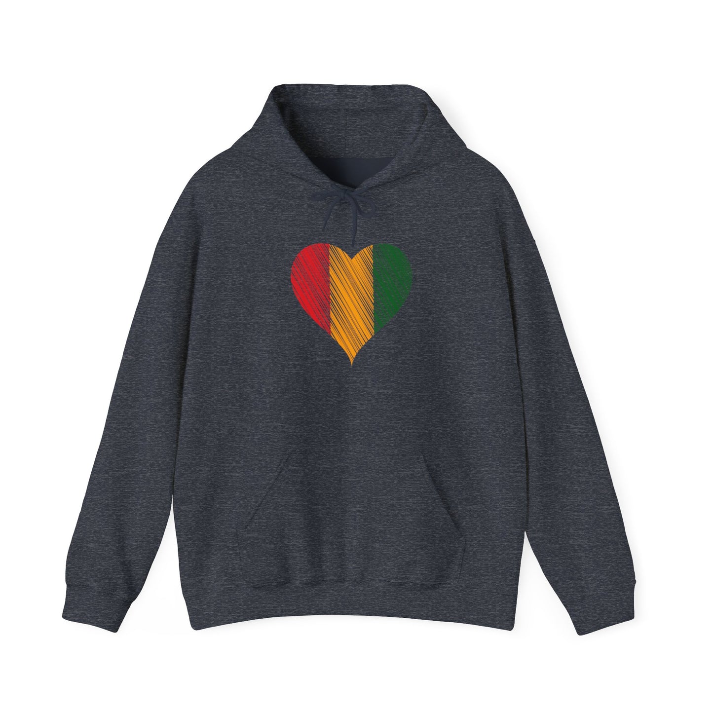 Rasta Heart Unisex Heavy Blend™ Hooded Sweatshirt