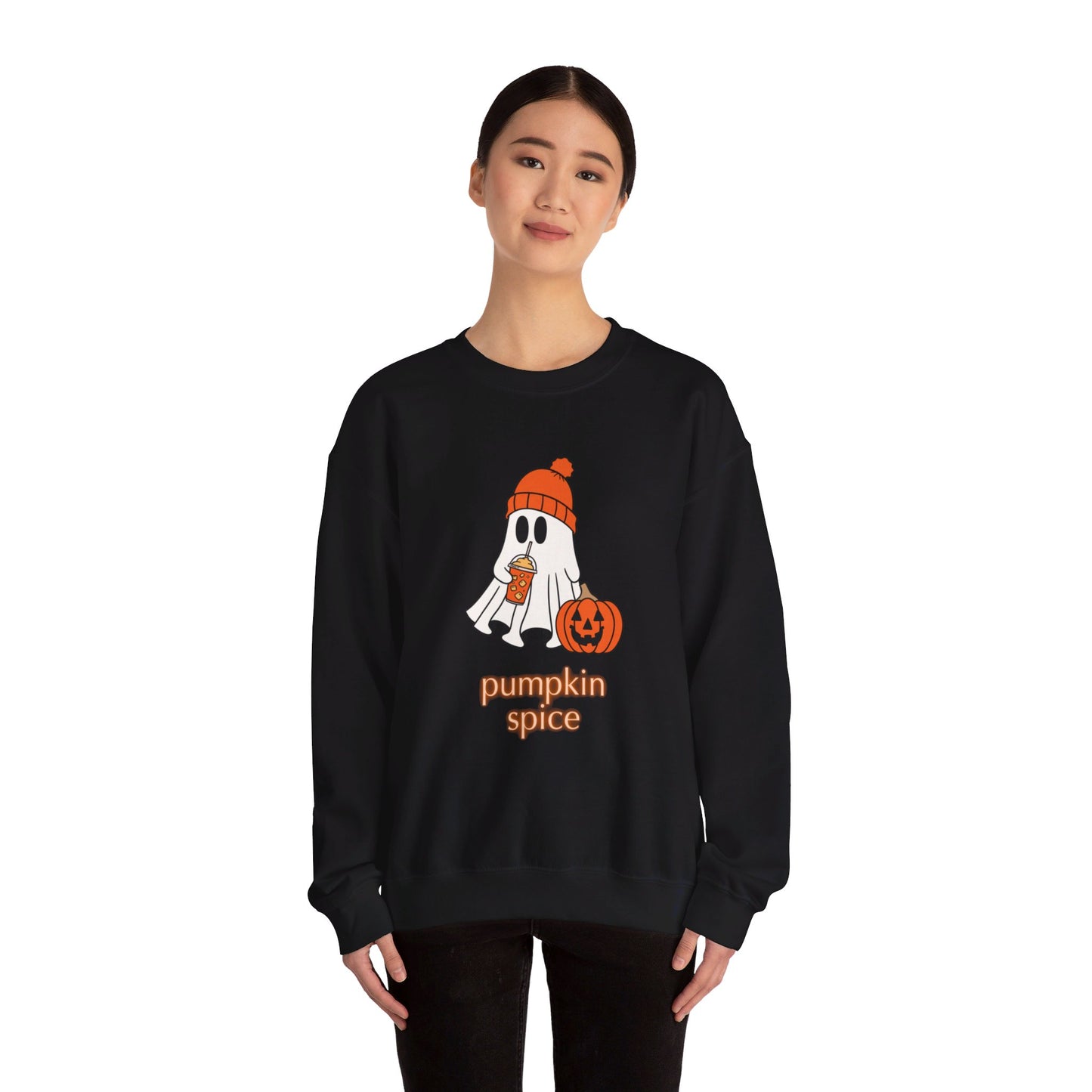 Pumpkin Spice Ghost Unisex Heavy Blend™ Crewneck Sweatshirt