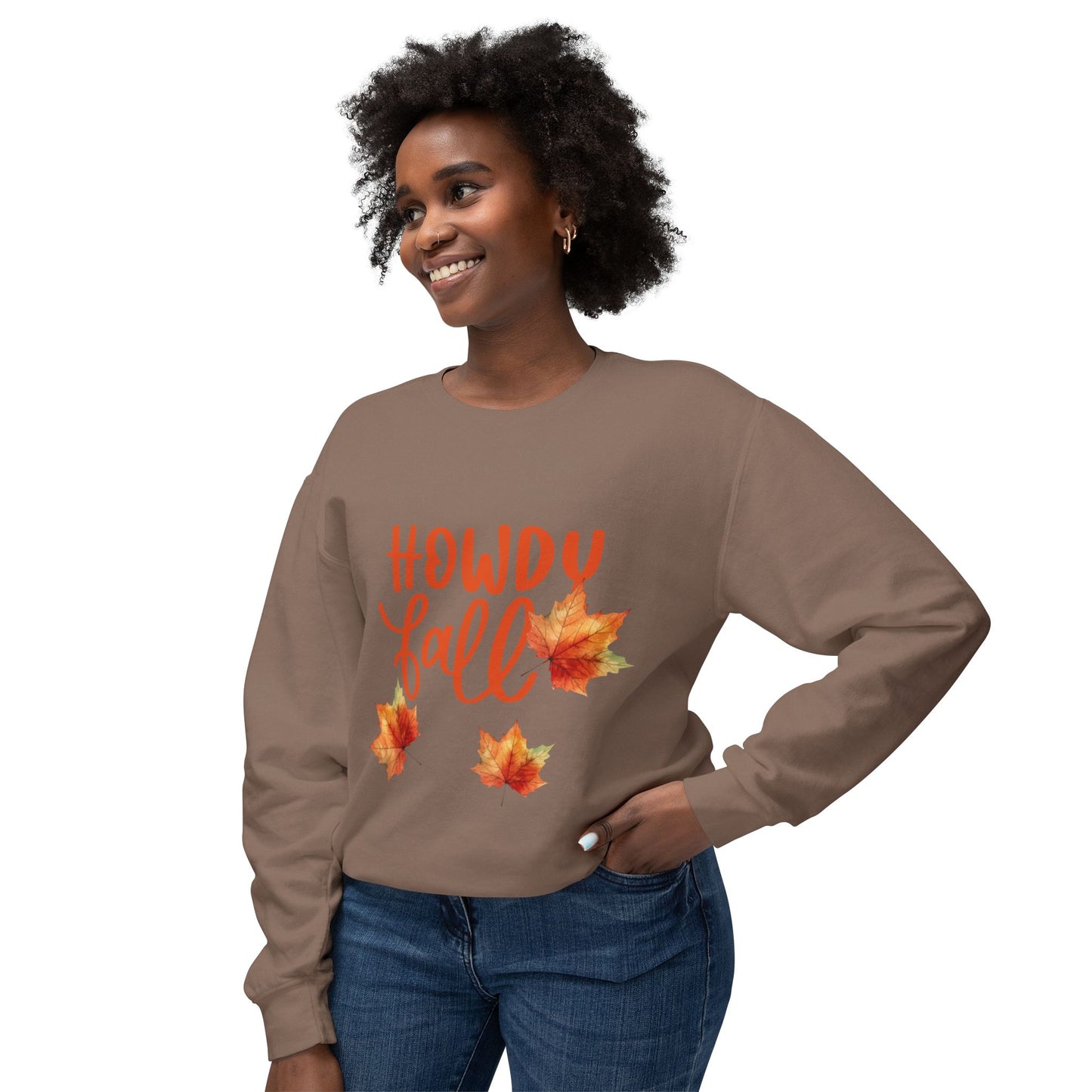 Howdy Fall Unisex Lightweight Crewneck Sweatshirt