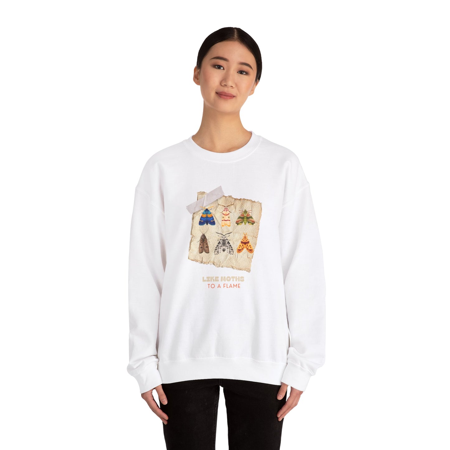 Moths to a Flame Unisex Heavy Blend™ Crewneck Sweatshirt