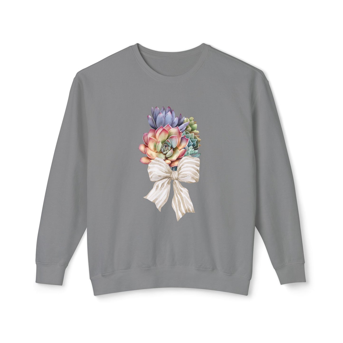 Succulent Celebration Unisex Lightweight Crewneck Sweatshirt