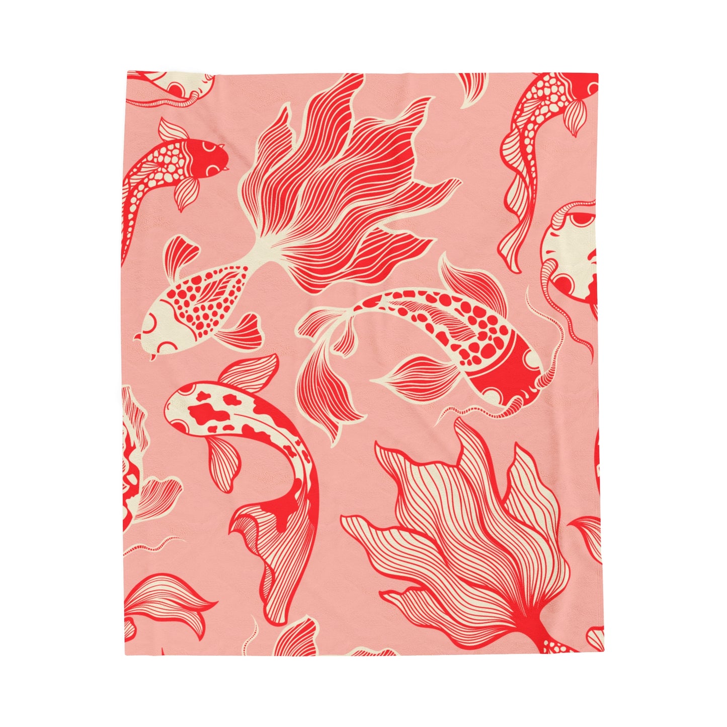 Koi Velveteen Plush Blanket