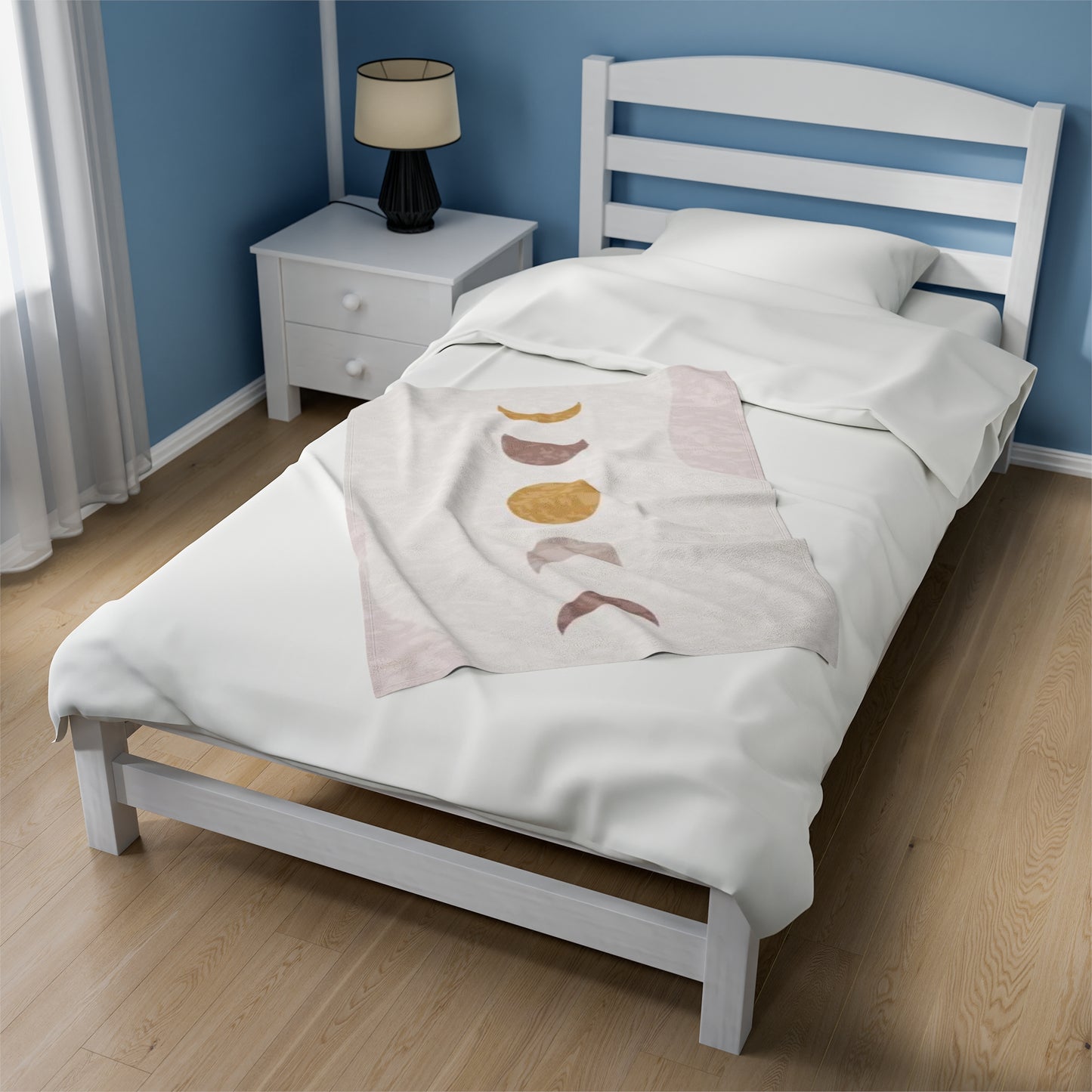 Moon Phase Velveteen Plush Blanket