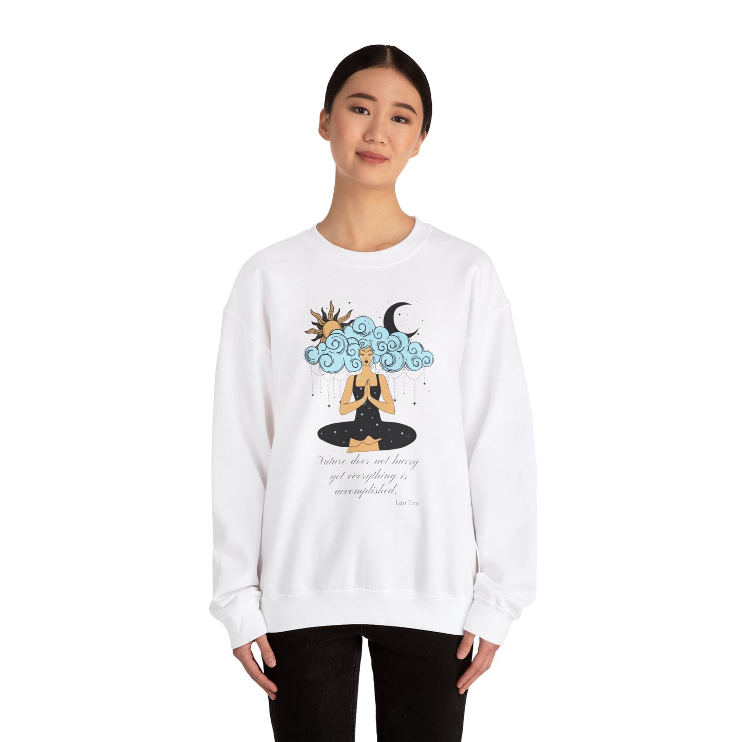 Nature Does Not Hurry Unisex Heavy Blend™ Crewneck Sweatshirt