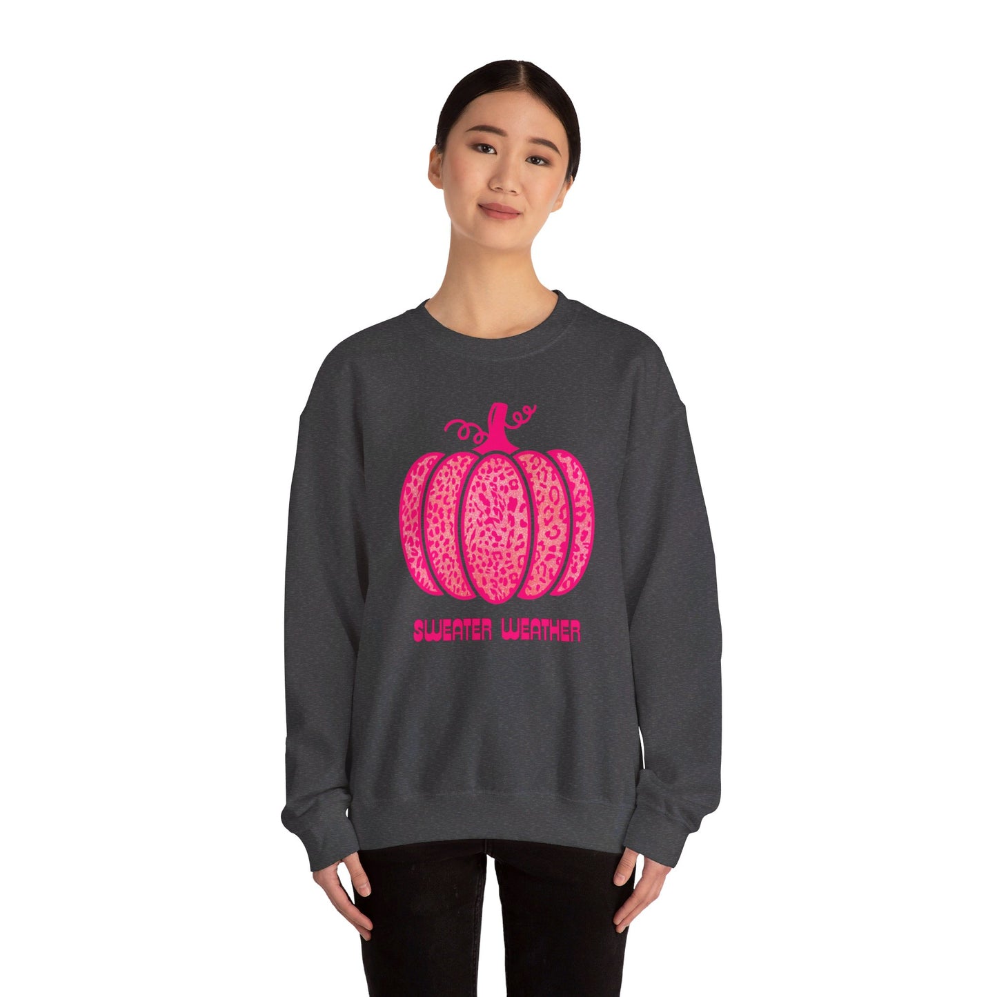 Pink Sweater Weather Unisex Heavy Blend™ Crewneck Sweatshirt