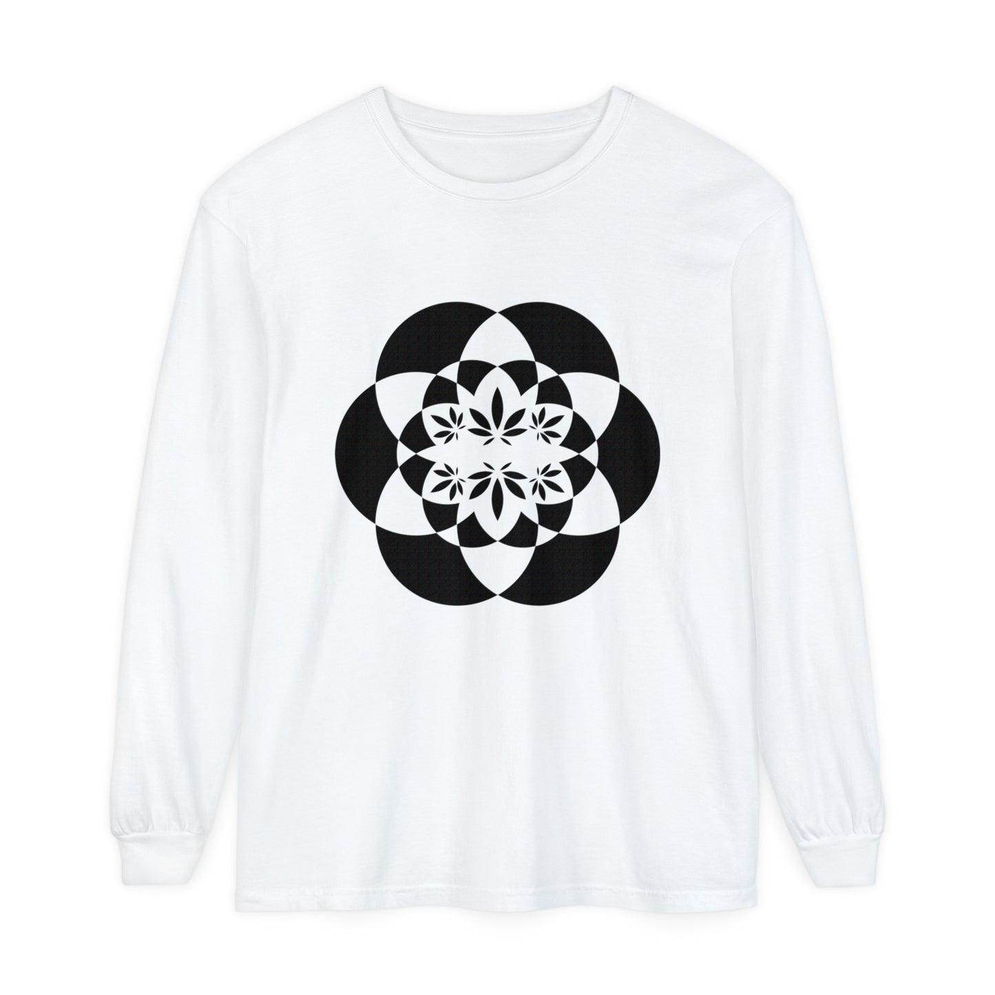 Flower for Life Unisex Garment-dyed Long Sleeve T-Shirt