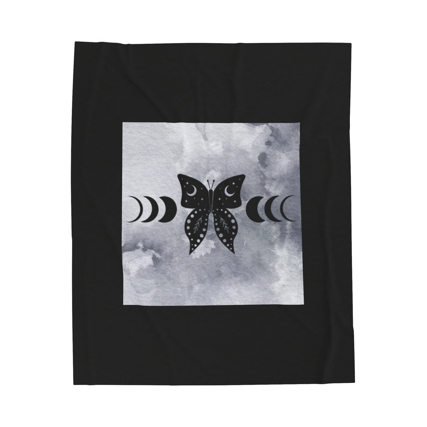 Moth Moon Velveteen Plush Blanket