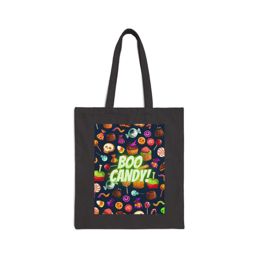 Boo Candy Trick or Treat Cotton Canvas Tote Bag