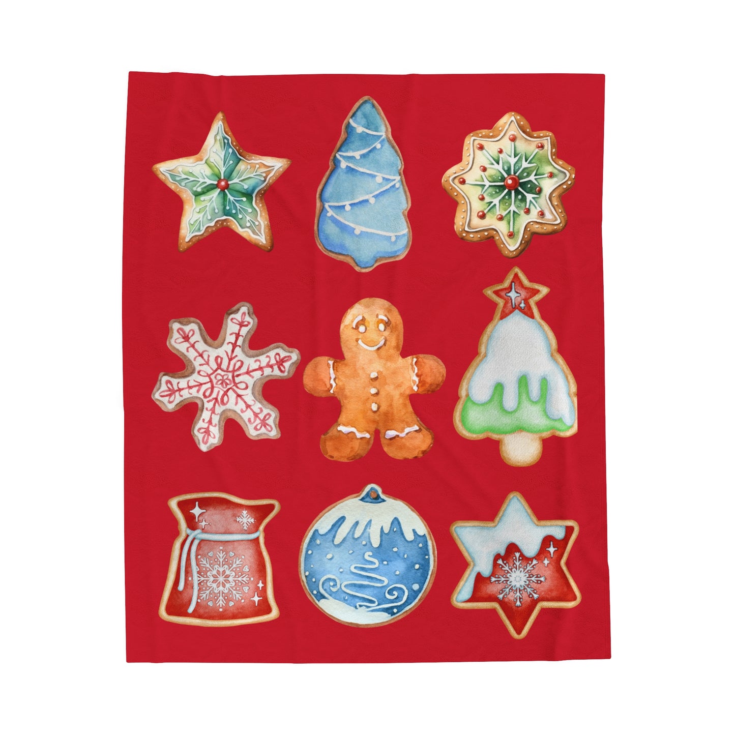 Iced Christmas Velveteen Plush Blanket