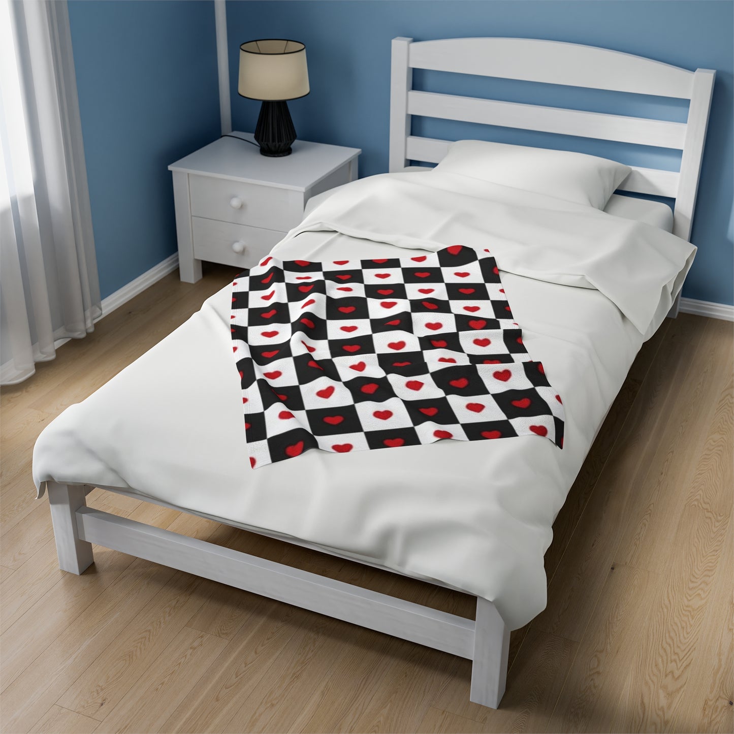 Checkmate Love Valentine Plush Blanket